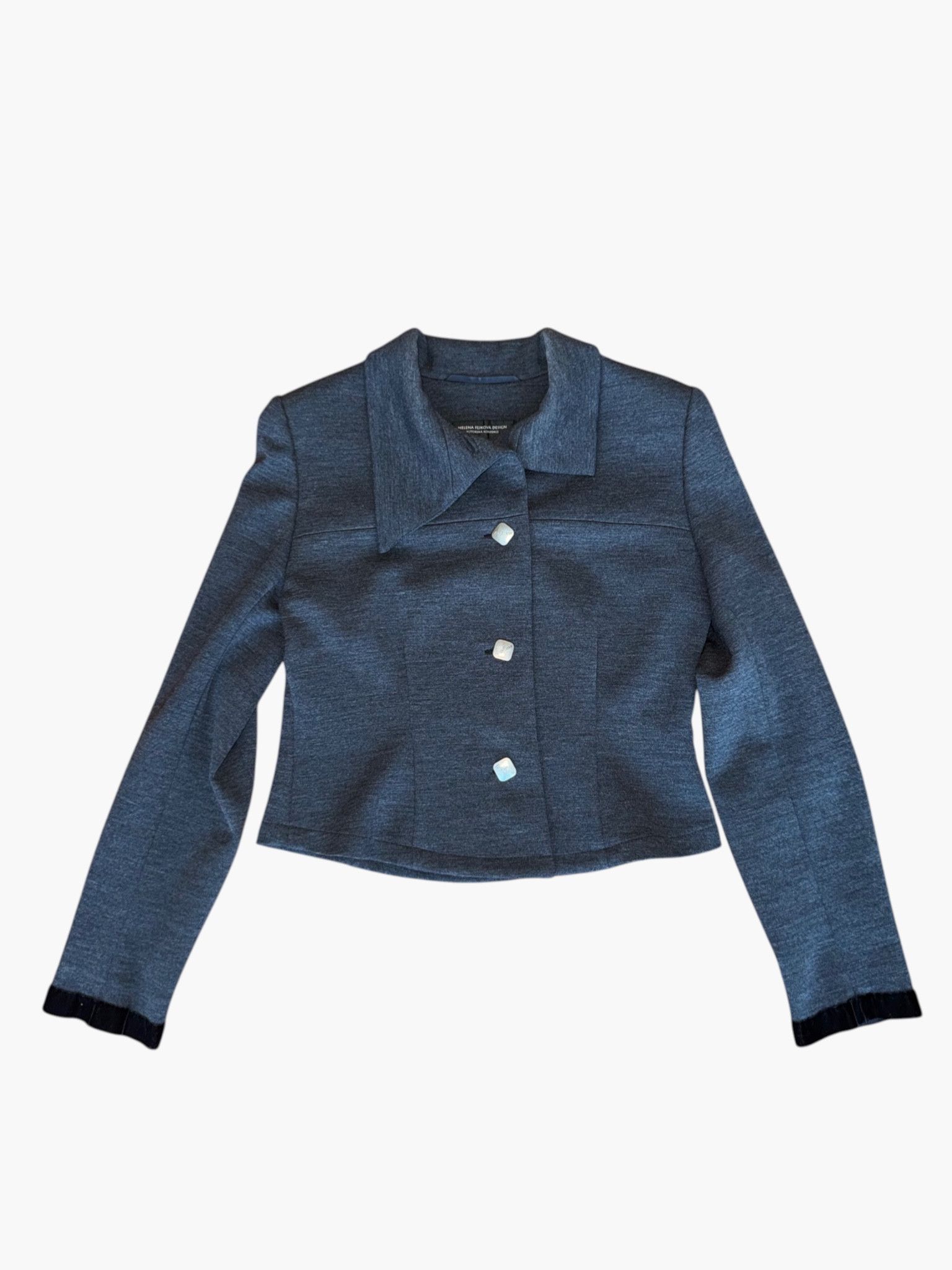 Other 🇨🇿 Helena Fejkova Design - Grey Wool Sculptural Jacket Size XS / US 0-2 / IT 36-38 - 1 Thumbnail