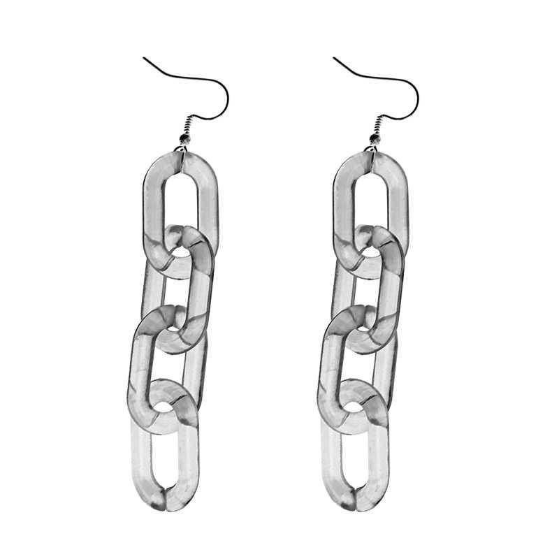 Jewelry Cuban Link Chain Future Earrings One Pairs Chrome Jewelry Size ONE SIZE - 5 Thumbnail
