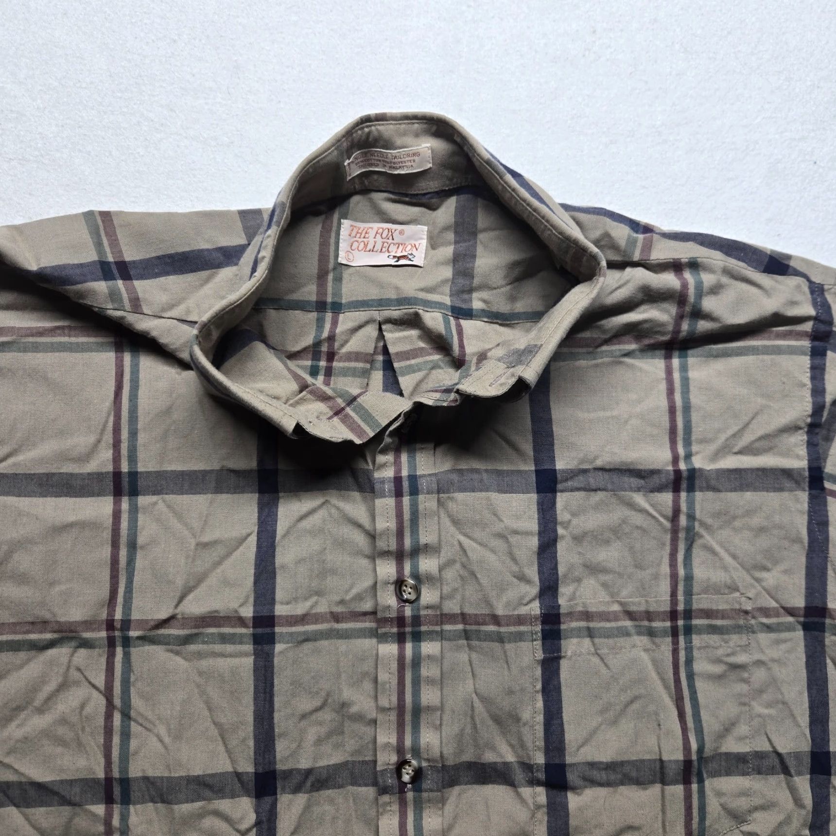 Vintage VINTAGE The Fox Collection Shirt Long Sleeve Men L Large Brown Check Checkered Button Up Size US L / EU 52-54 / 3 - 2 Thumbnail
