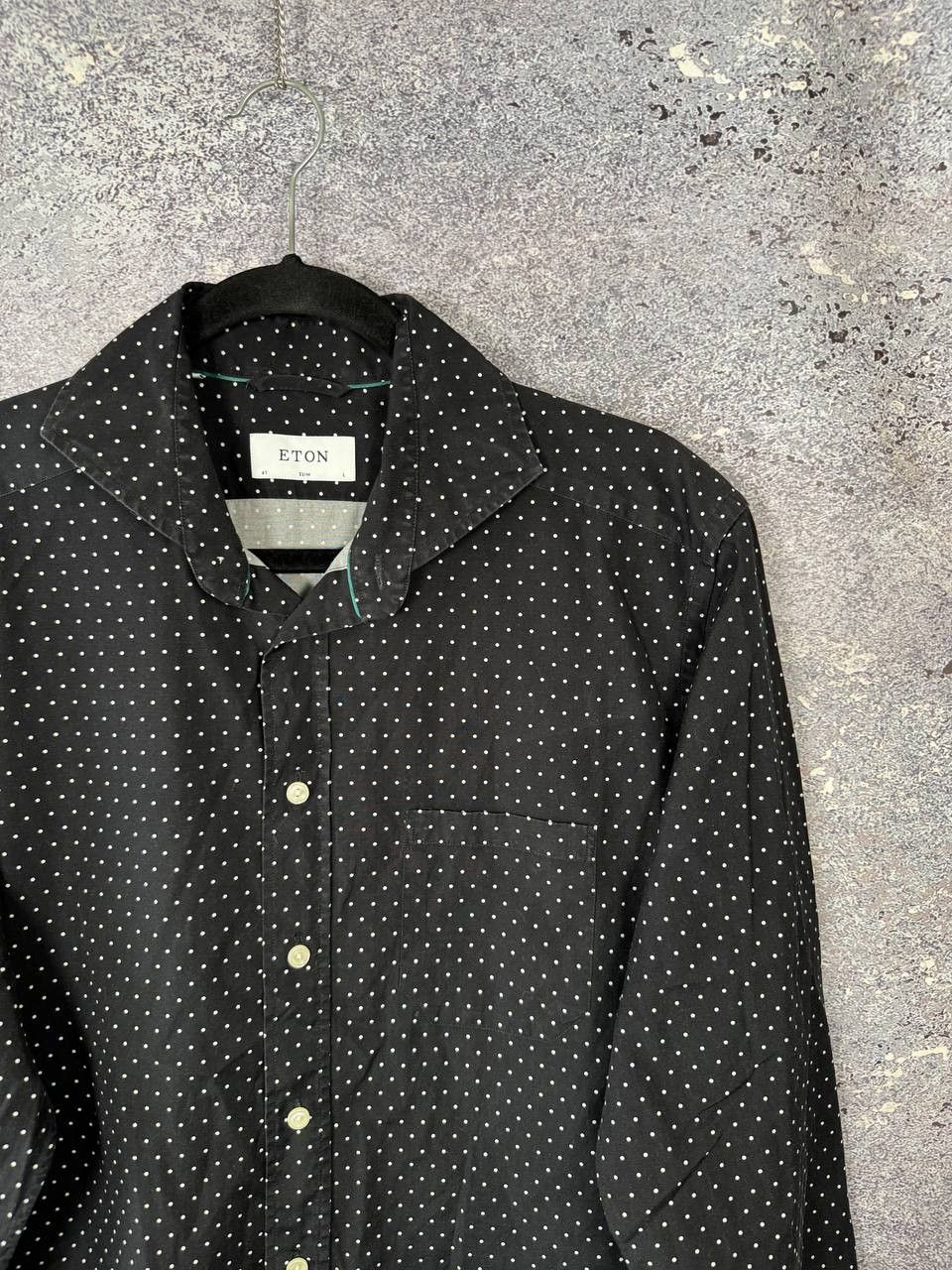 Eton Eton Shirt Large Black Dress Button Up Spread Collar Size US L / EU 52-54 / 3 - 2 Thumbnail