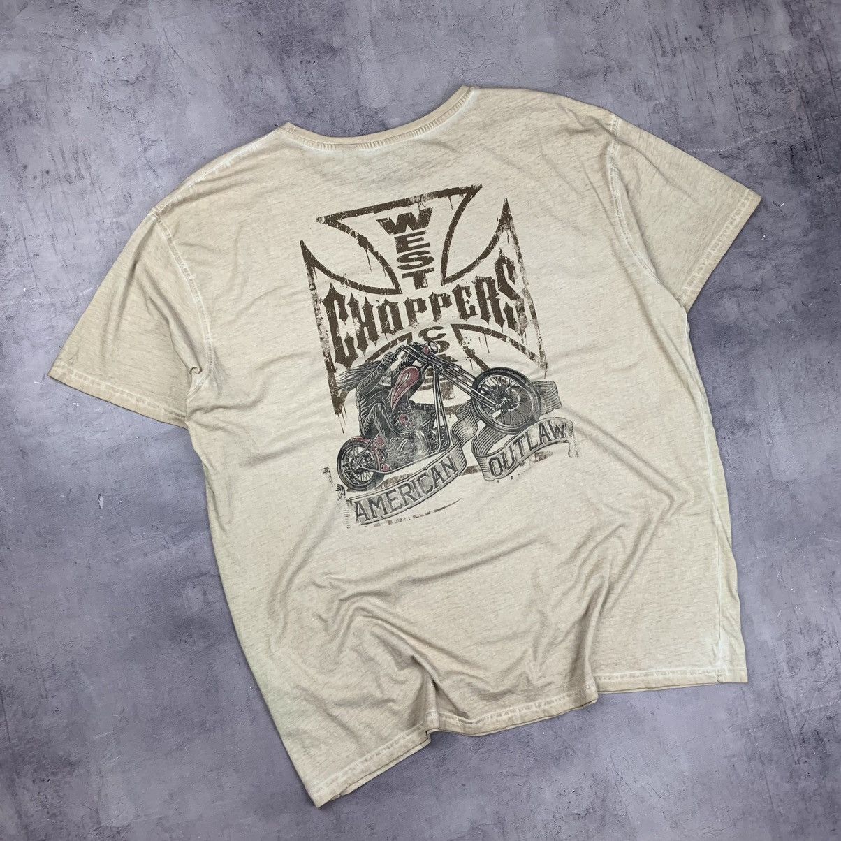 West Coast Choppers Rare! West Choppers American Outlaw Vintage Big Logo Tee Size US XXL / EU 58 / 5 - 3 Thumbnail