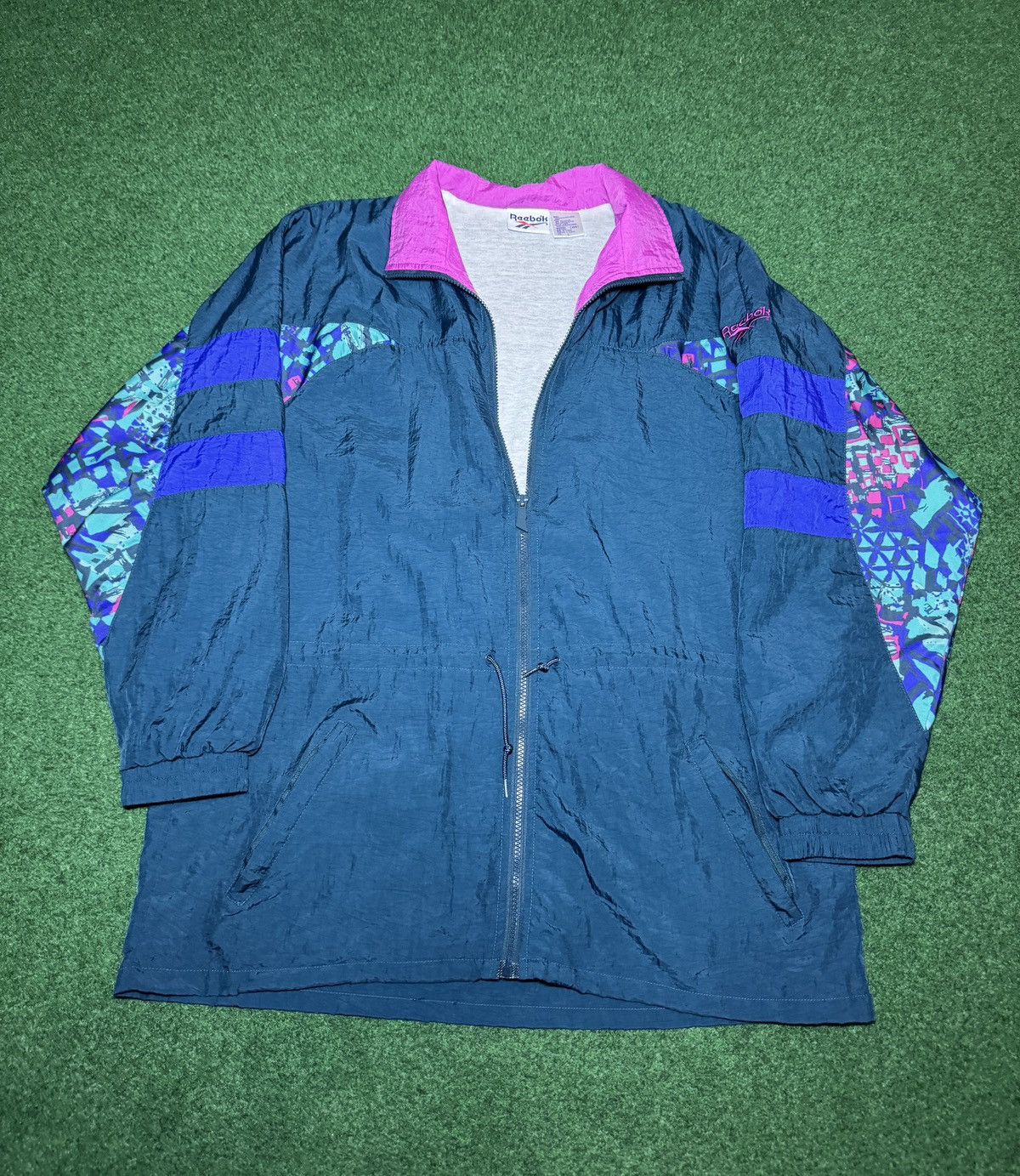 Reebok Reebok Retro Vintage Windbreaker Large 24x31 90s Jacket Size L / US 10 / IT 46 - 1 Thumbnail