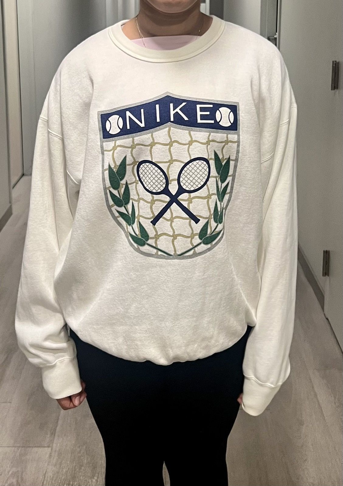 Nike VTG Nike Wimbledon John McEnroe Sweatshirt Tennis Challenge Size US XL / EU 56 / 4 - 3 Thumbnail