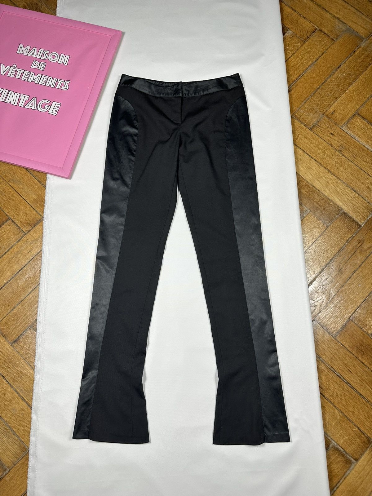 Just Cavalli × Vintage Just Cavalli Slim Stretch Pants Satin Size 27" / US 4 / IT 40 - 2 Thumbnail