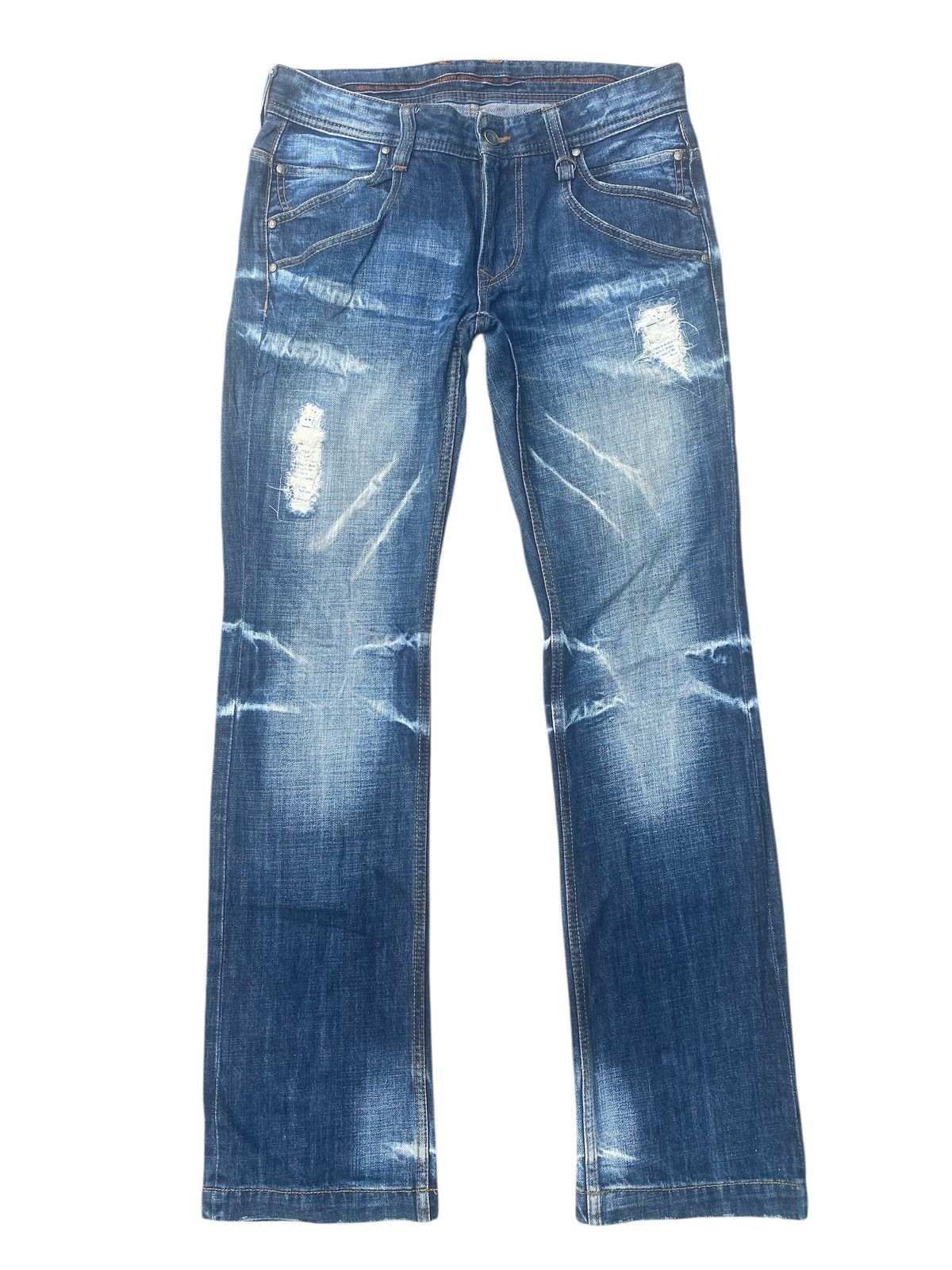 If Six Was Nine × Nicole Club Flare Jeans Nicole Club Distressed Honeycomp Size US 31 - 1 Thumbnail
