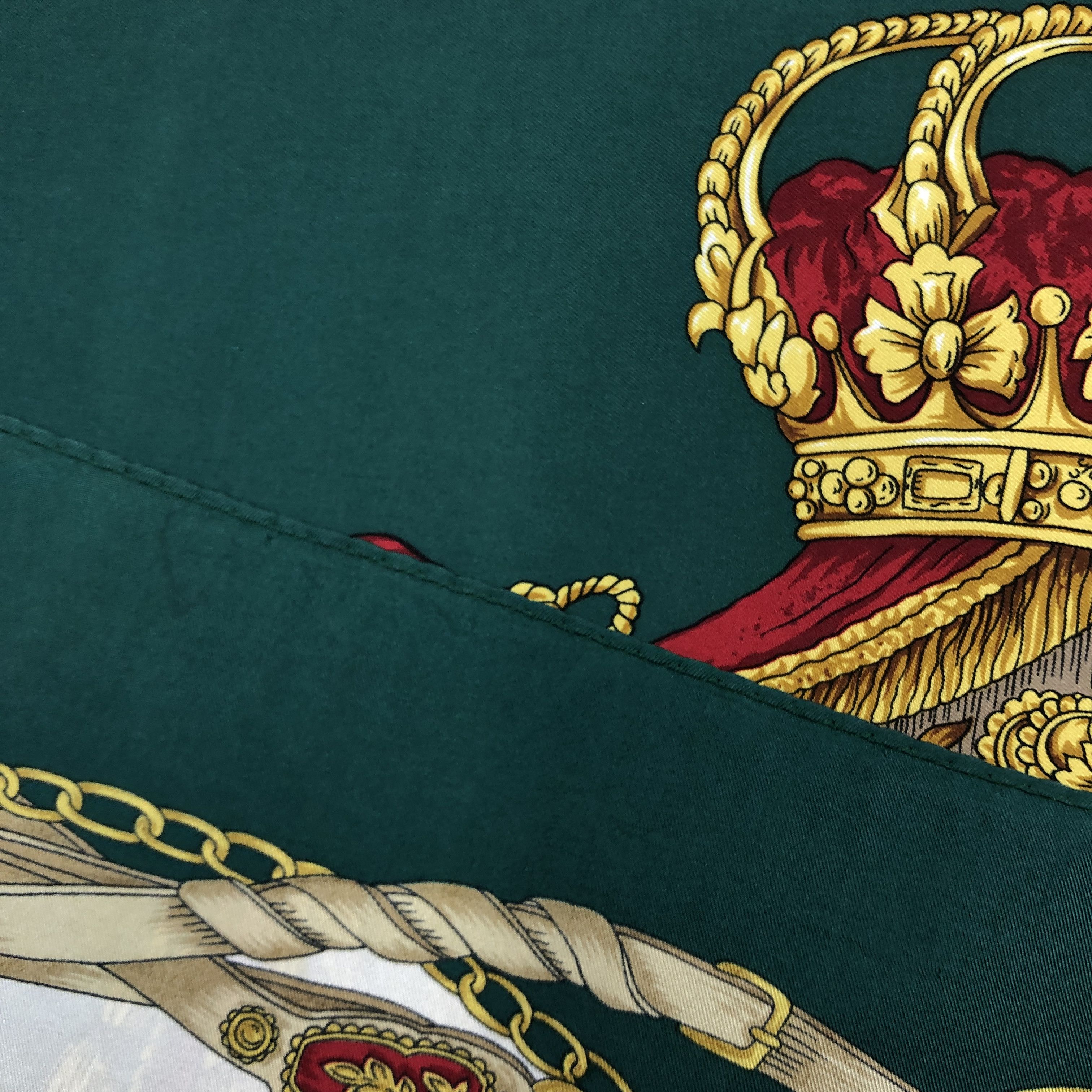 Japanese Brand Vintage Crown Ornate SILK Scarf Twill Stole Wraps Scarves Size ONE SIZE - 7 Thumbnail