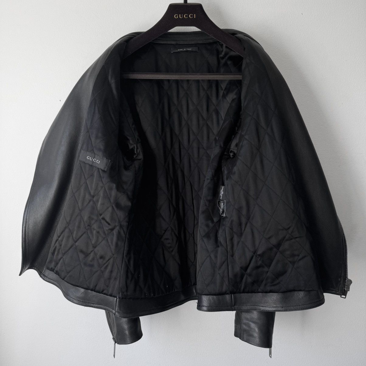 Gucci Gucci FW2006 Black Lamb Leather Biker Moto Jacket Size US M / EU 48-50 / 2 - 10 Thumbnail