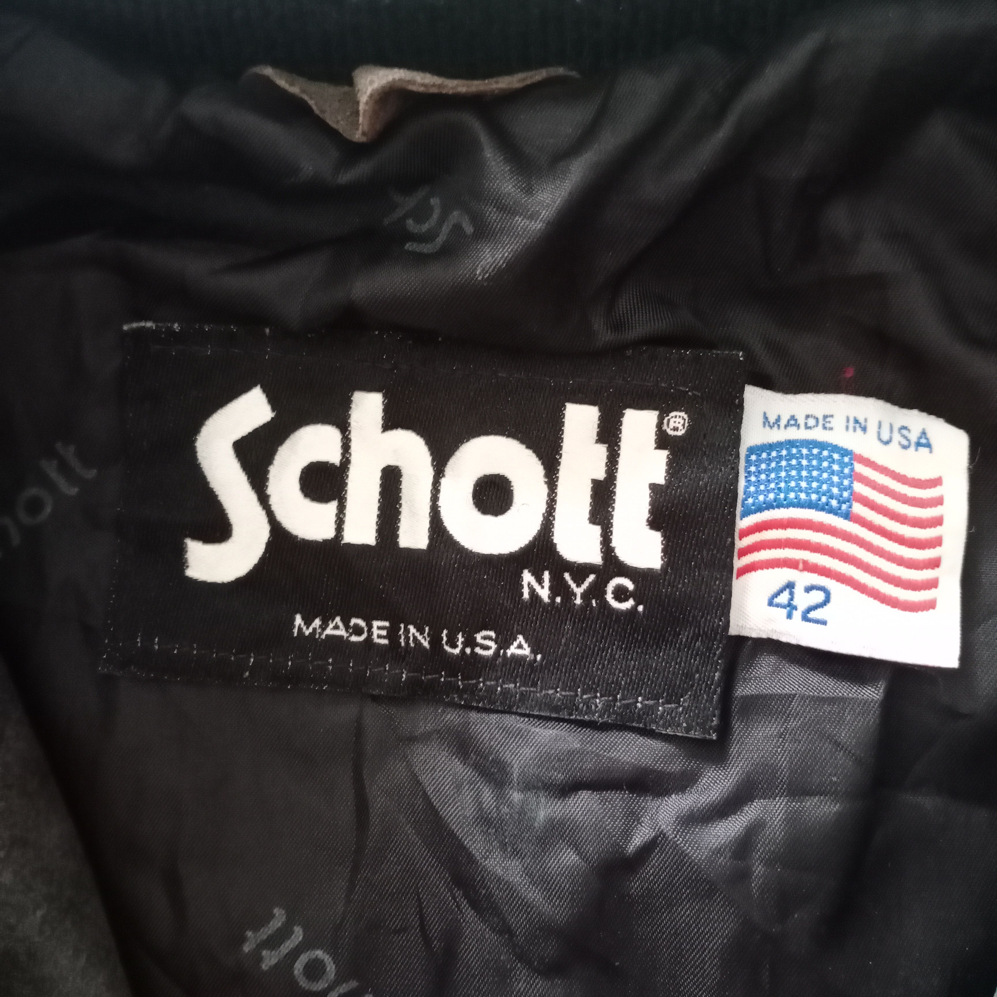 Schott Schott NYC Made in USA Leather Jacket Size 42 Size US L / EU 52-54 / 3 - 7 Thumbnail