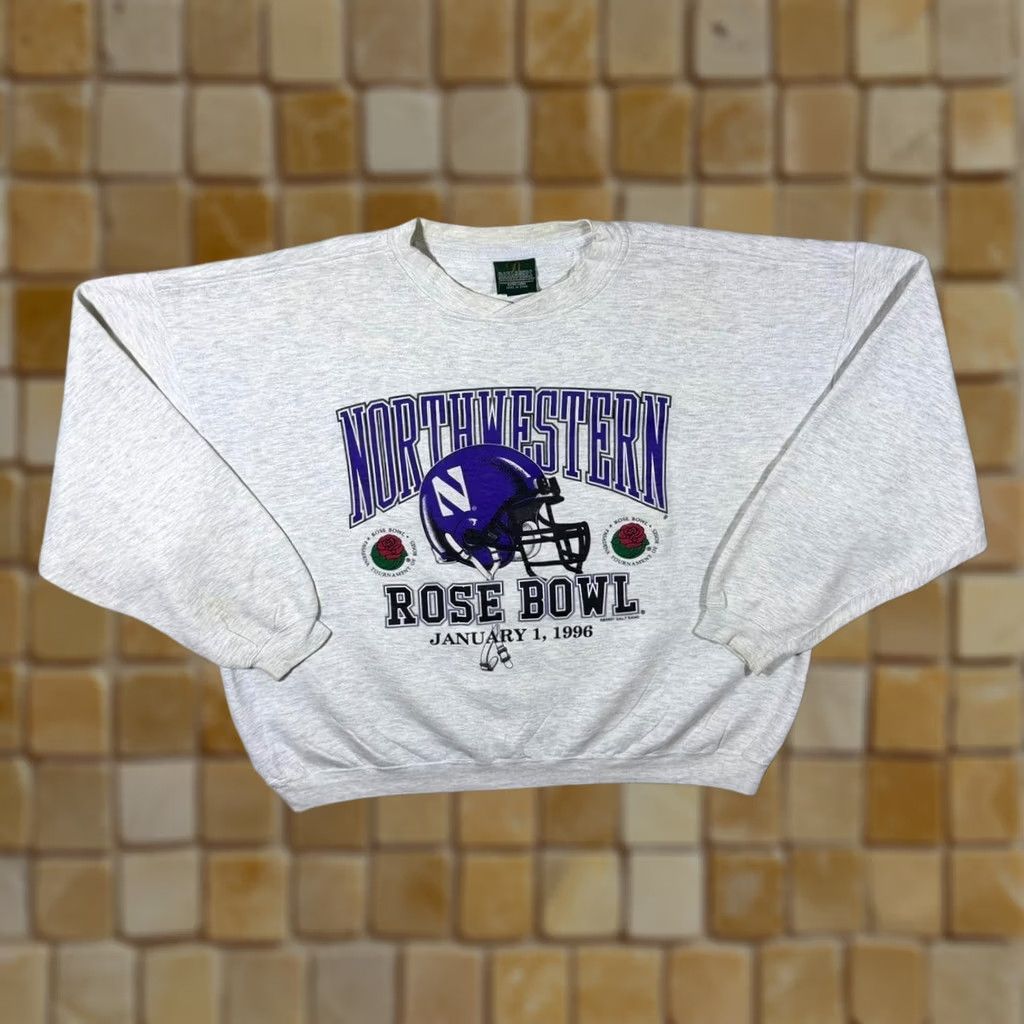 Vintage VINTAGE Northwestern Wildcats Rose Bowl 1996 Danaggers Grey Sweatshirt XL Men Cardigan? Size US XL / EU 56 / 4 - 1 Thumbnail