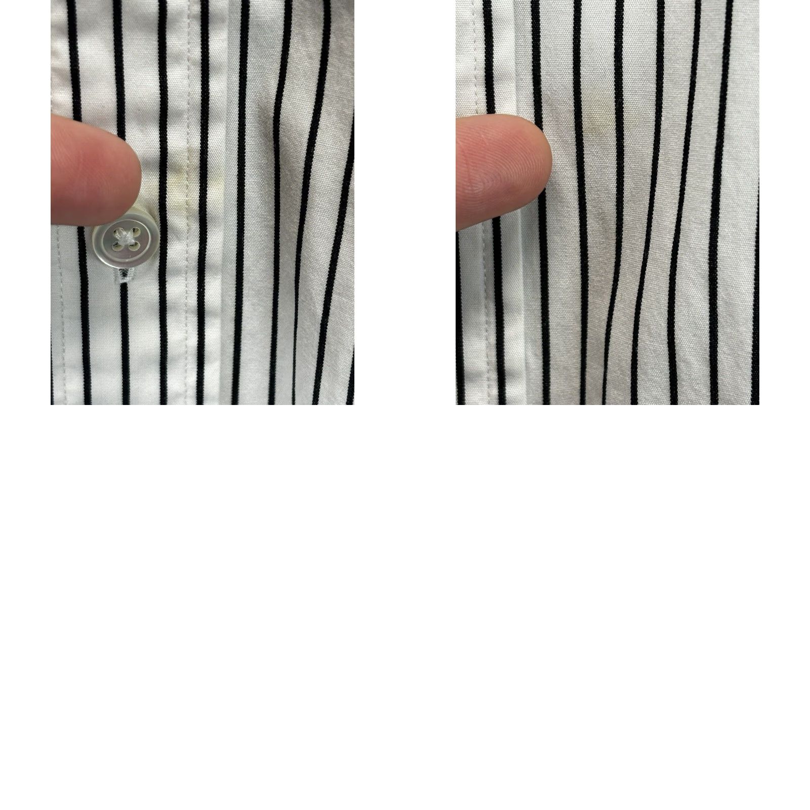 Polo Ralph Lauren VINTAGE Polo Ralph Lauren Shirt 2XL Striped Button-Up Long Sleeve Men White Black Monogram 90s Classic 54in Chest Size US XXL / EU 58 / 5 - 8 Thumbnail
