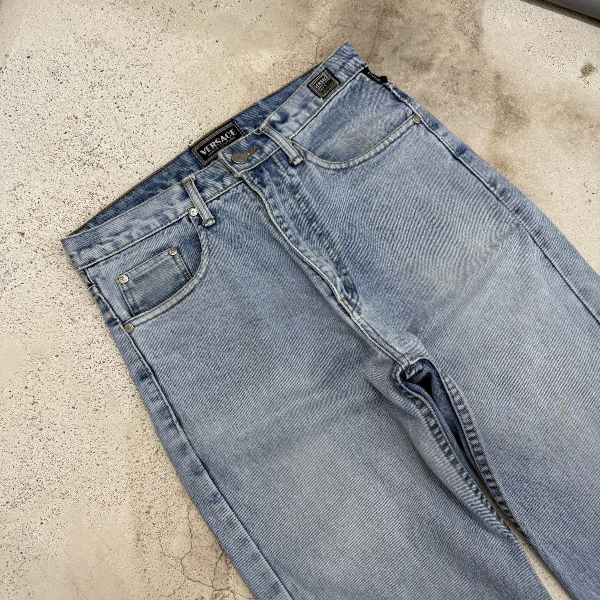 Versace Jeans Couture Vintage Versace Jeans Couture Defect Medium Wash Denim Pants Size US 29 - 4 Thumbnail