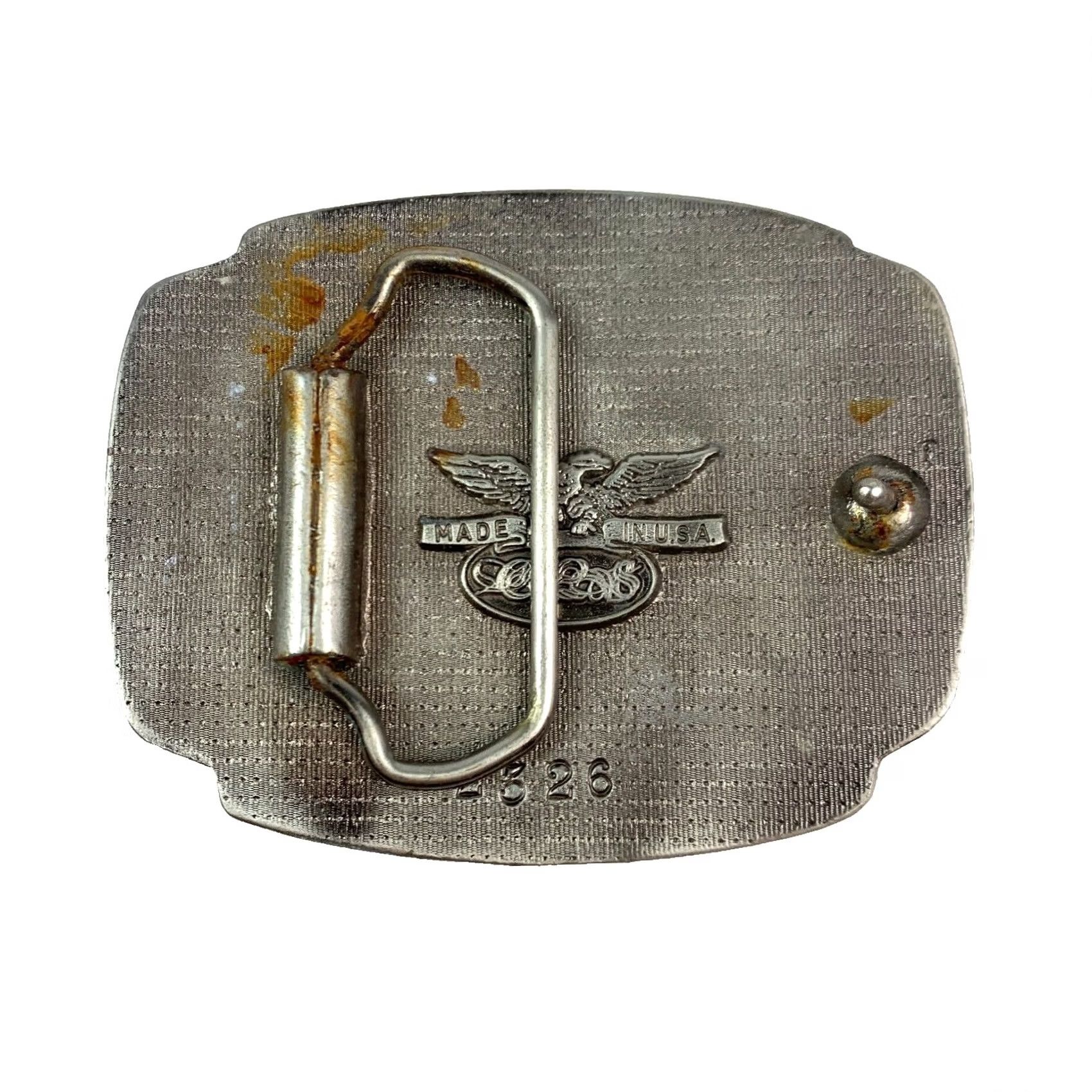 Vintage VINTAGE Vietnam Veteran We Served Our Time In Hell Metal Belt Buckle Belt Buckle Military & Weaponry 1980s Unbranded Adult Unisex Navy 2326 Size ONE SIZE - 3 Thumbnail