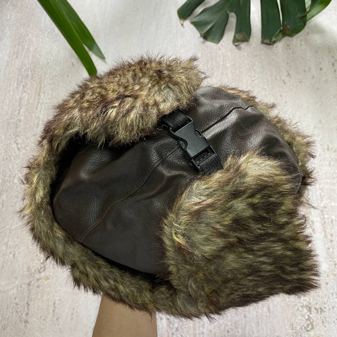 Vintage VINTAGE 90S USHANKA LEATHER BEANIE MOHAIR RARE HYPE Size ONE SIZE - 6 Thumbnail