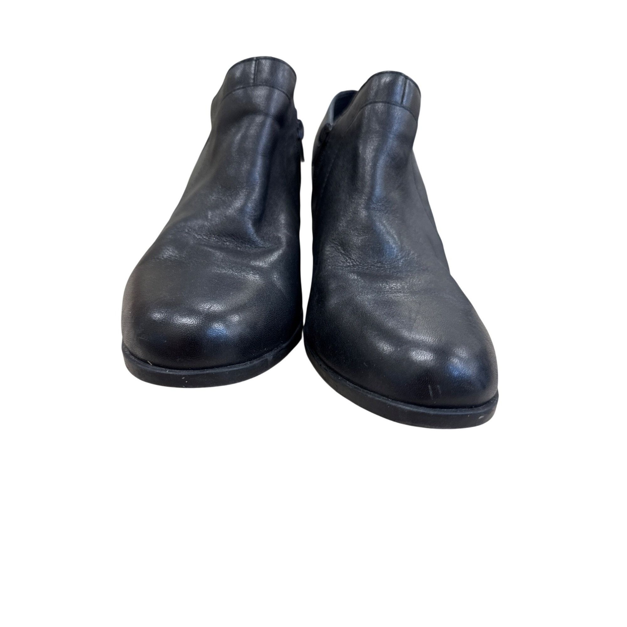 Born Born Womens Black Leather Booties Size 9M SKU 7768 Size US 9 / IT 39 - 5 Thumbnail