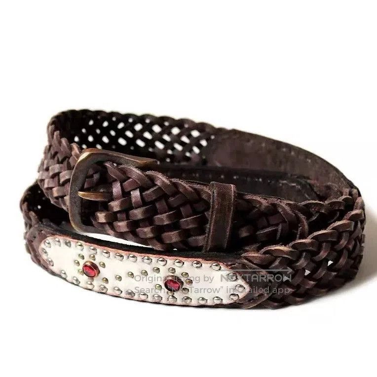 Kapital Kapital Leather Braided Rivet Gem Belt. Size ONE SIZE - 5 Thumbnail
