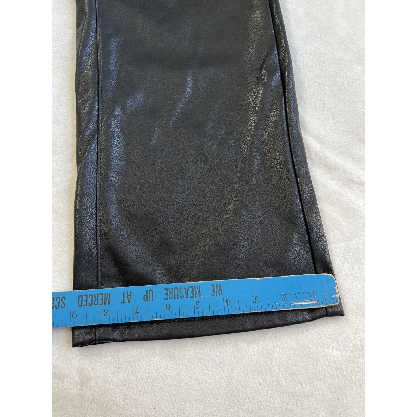 Judy Blue Judy Blue Faux Leather Front Black Straight Fit Jeans Women Size 36" / US 14 / IT 50 - 4 Thumbnail