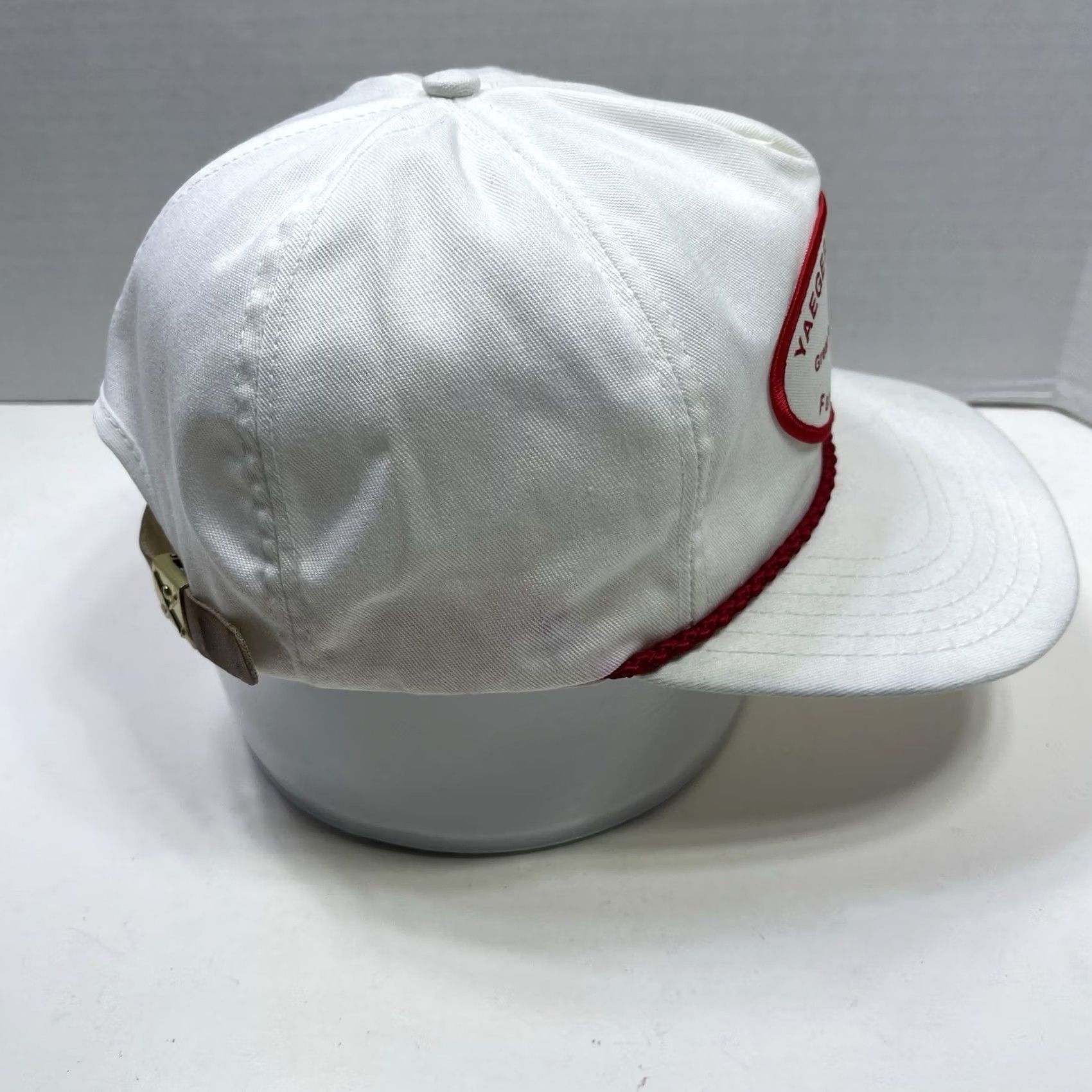 Roper VINTAGE Yeager Trucking Hat Cap Transportation White Red Patch F&S Feed Rope 90s Mens Size ONE SIZE - 5 Thumbnail