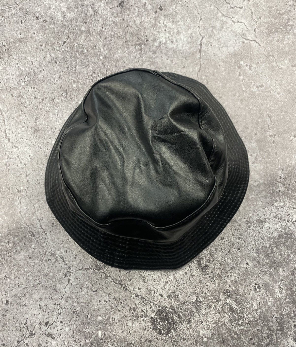 Japanese Brand Y2K Leather Syle Opium Bucket hat Avantgarde Cowboy Style Size ONE SIZE - 2 Thumbnail