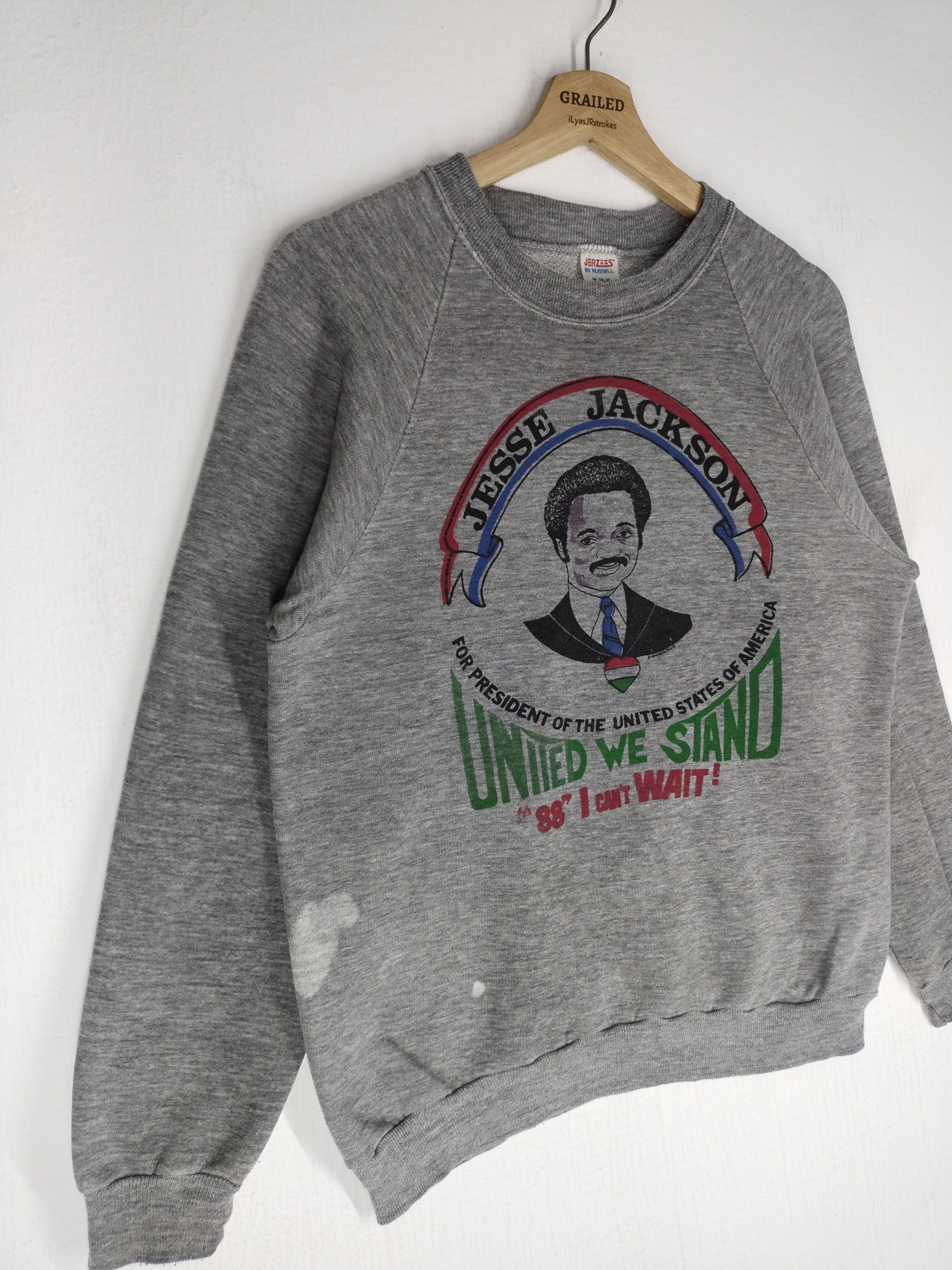 President's × Vintage Vtg Jesse Jackson President Of The USA Sweatshirt Size US M / EU 48-50 / 2 - 5 Thumbnail