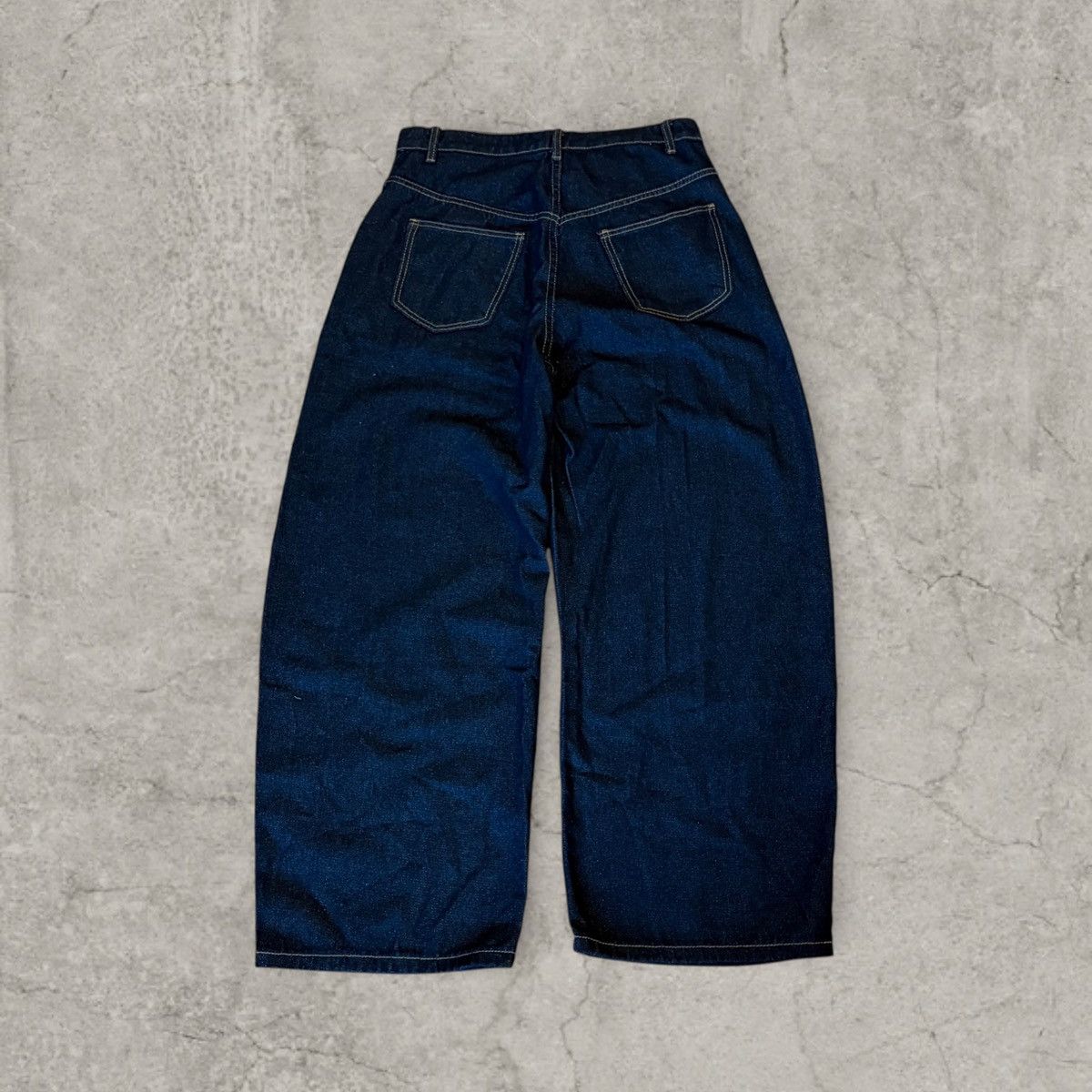Japanese Brand Cool wide skater Japanese style jeans in navy black. Size M Size US 34 / EU 50 - 3 Thumbnail