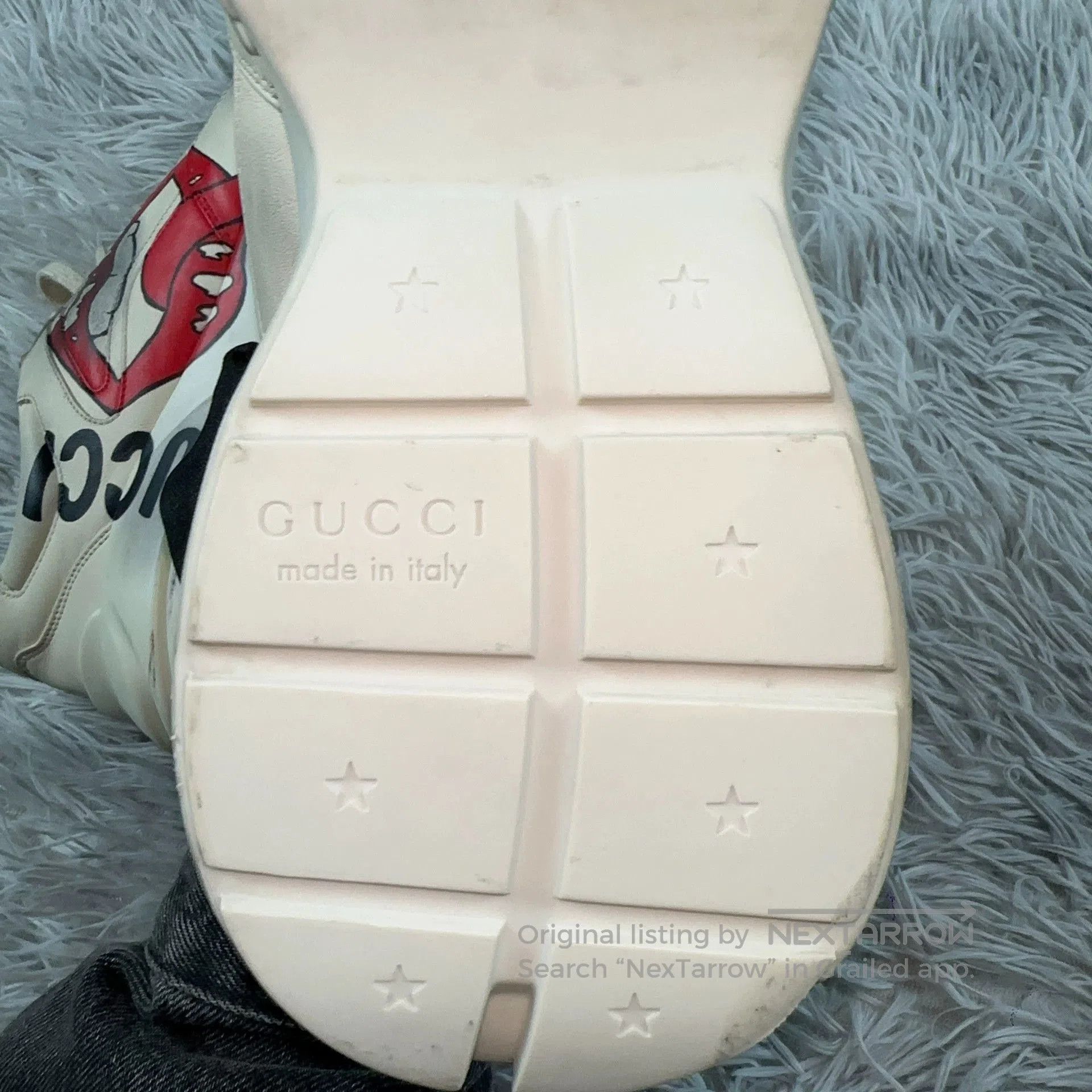 Gucci gucci rhyton lip print sneakers size 43. Size US 10 / EU 43 - 8 Thumbnail