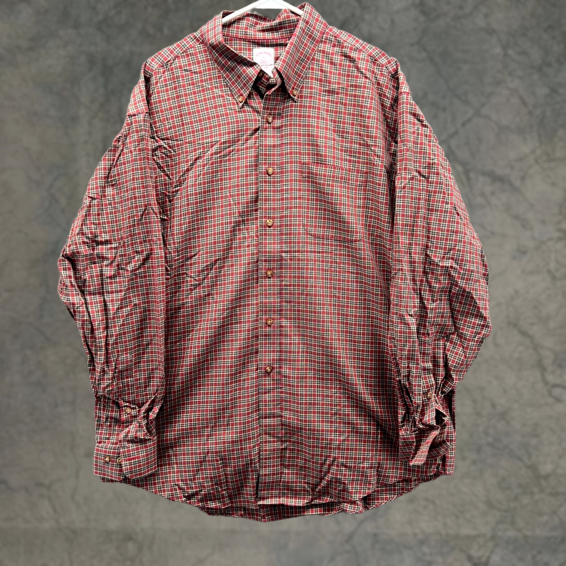 Brooks Brothers Brooks Brothers Vintage Plaid Shirt Mens XL Red Button Down Size XL Regular Fit Size US XL / EU 56 / 4 - 1 Thumbnail