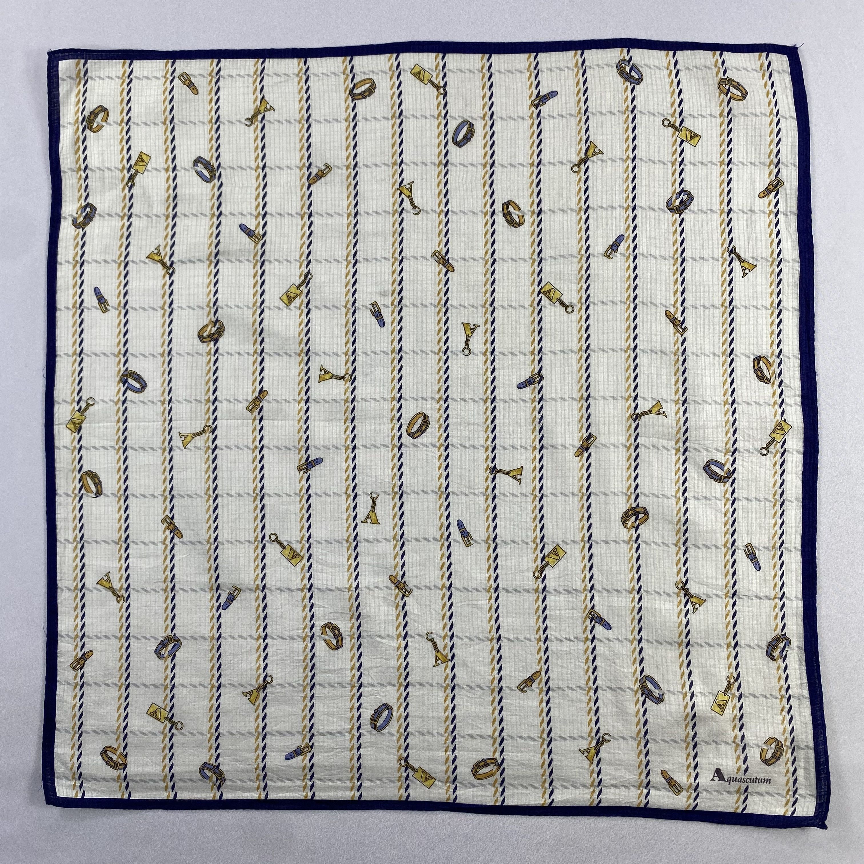 Aquascutum × Vintage Aquascutum Neckerchief / Bandana / Handkerchief-P1310 Size ONE SIZE - 1 Thumbnail