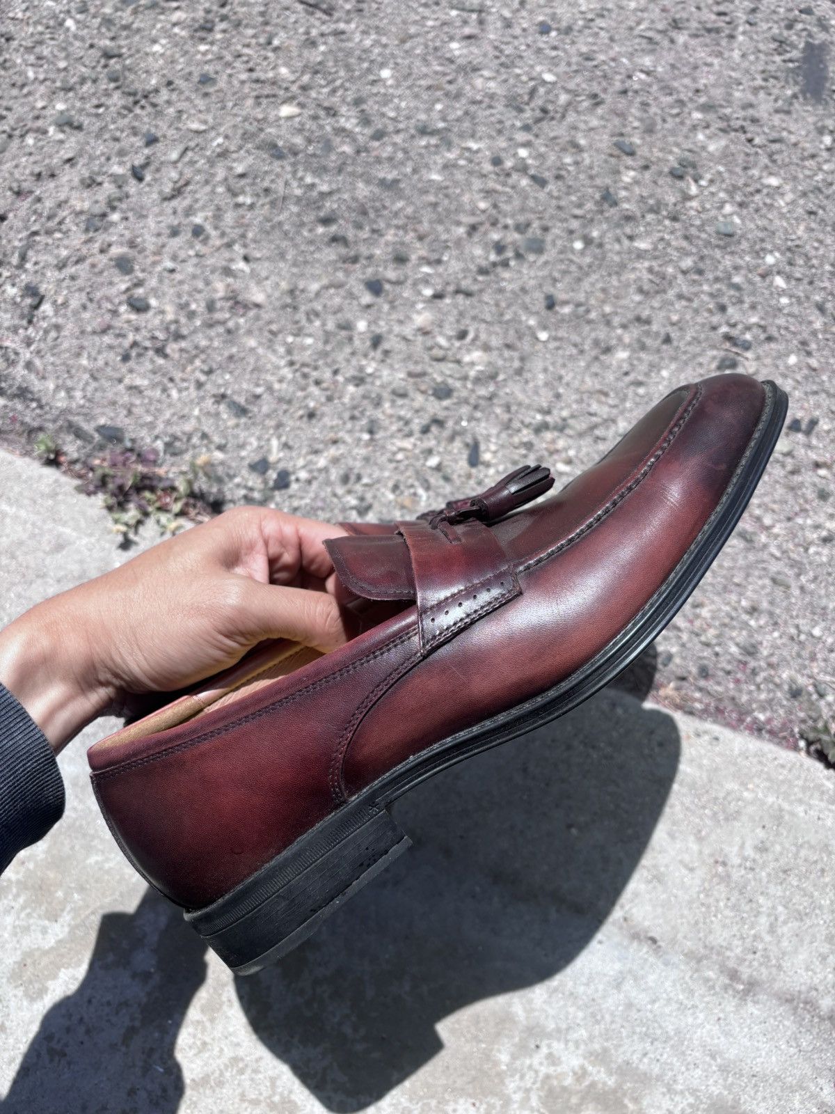 Florsheim Leather Tassle Burgundy Loafers Size US 9 / EU 42 - 3 Thumbnail