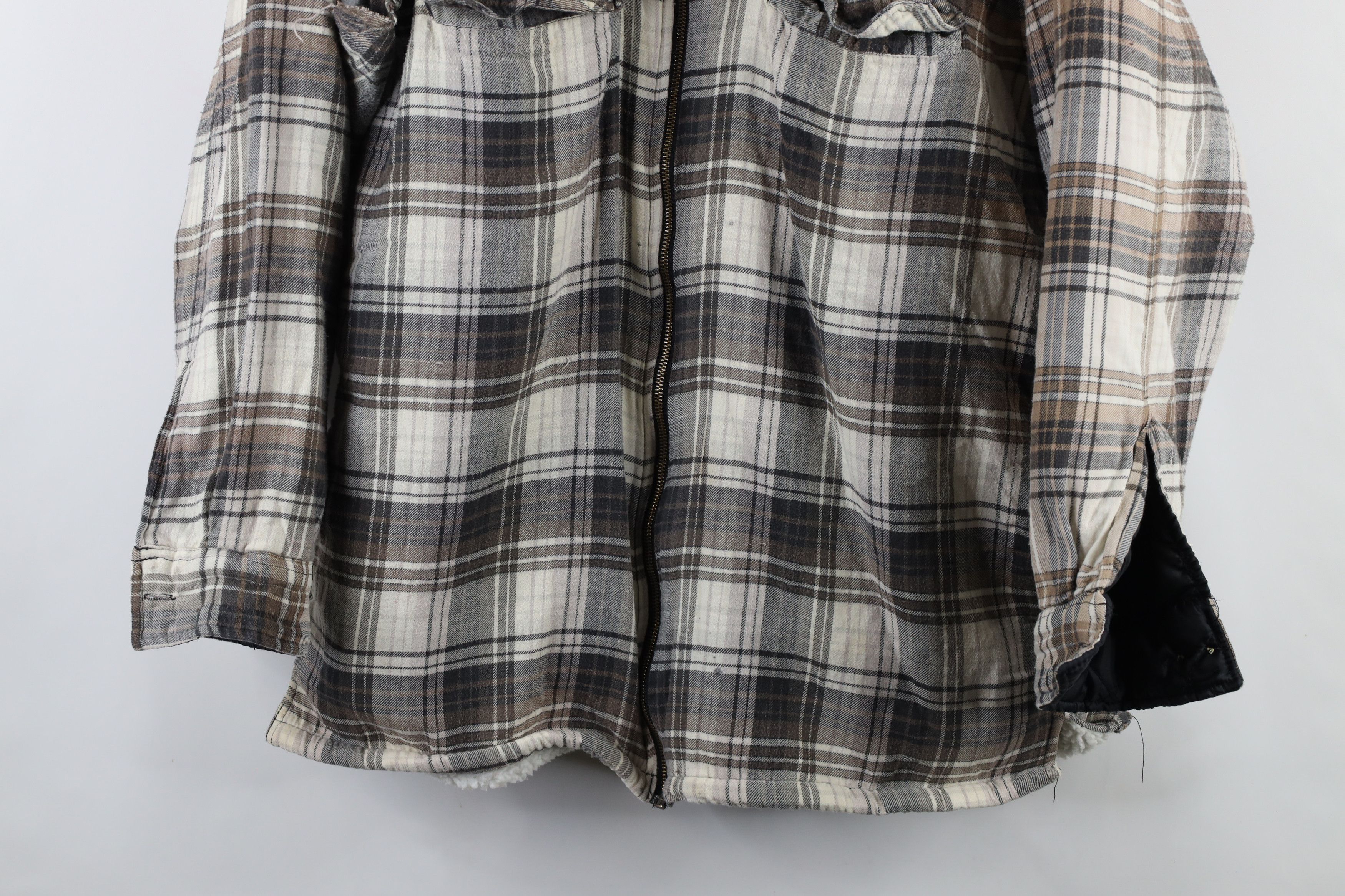 Vintage Vintage 90s Streetwear Fleece Lined Flannel Shirt Jacket Size US L / EU 52-54 / 3 - 3 Thumbnail