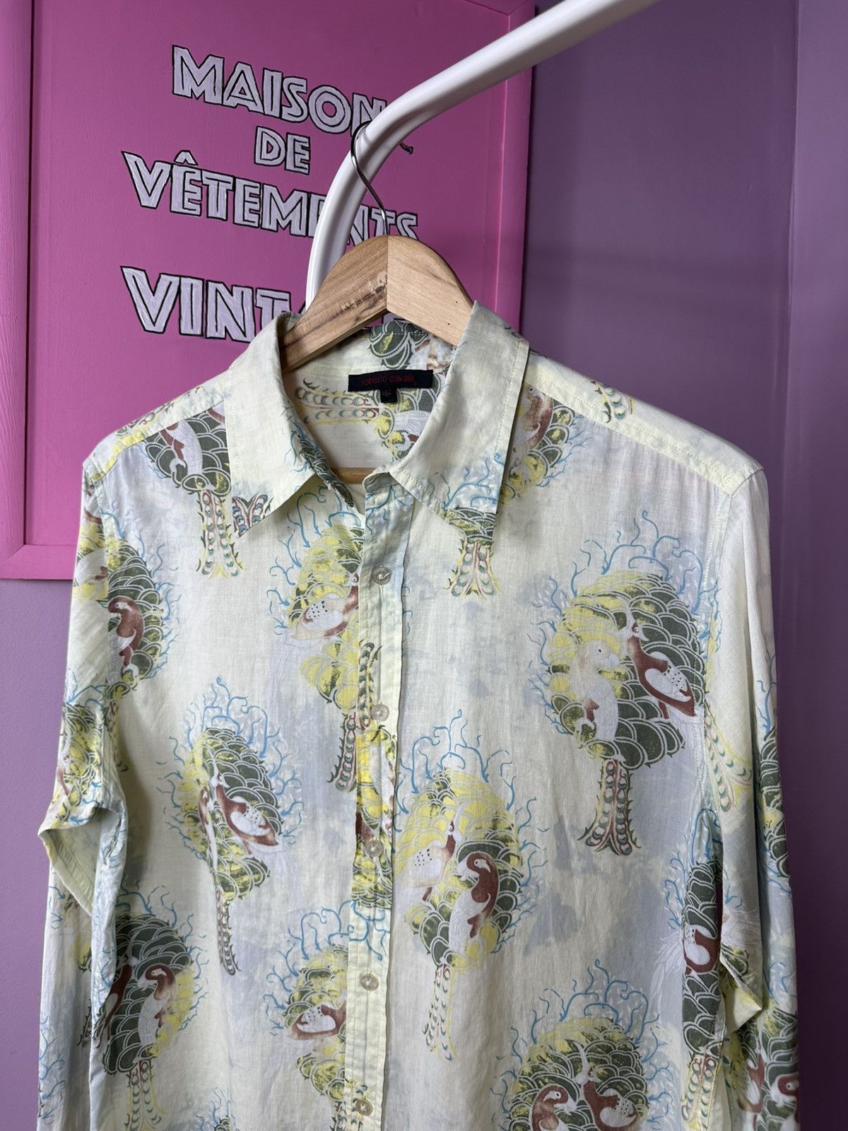 Roberto Cavalli Roberto Cavalli Batik Tree Art Vintage 00S Button Up Size US L / EU 52-54 / 3 - 17 Thumbnail