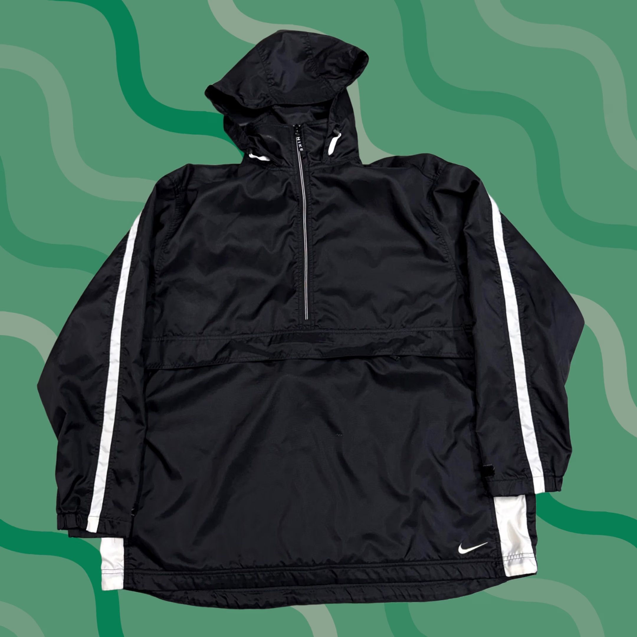 Nike × Stussy Nike x Stussy Windrunner half zip Jacket Black XXL
