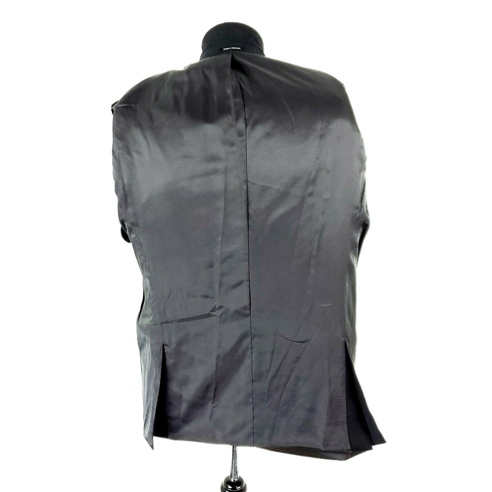 Pronto Uomo Pronto Uomo Wool 2 Button Blazer 46R Charcoal Gray Suit Jack Size 46R - 10 Thumbnail