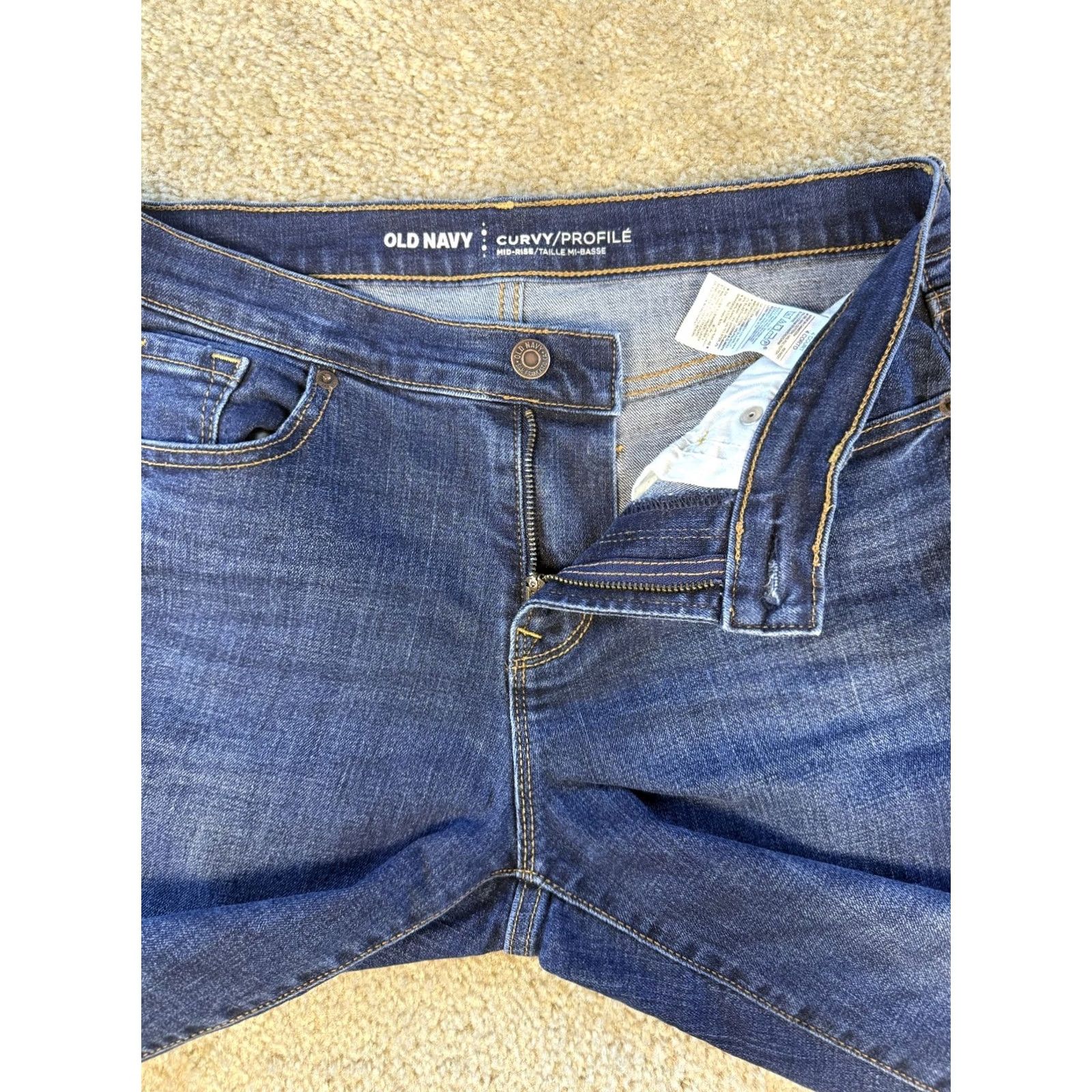 Old Navy Old Navy Jeans Womens Size 4 Short Blue Curvy Mid Rise Stretch Denim 30x27 D252 Size 27" / US 4 / IT 40 - 3 Thumbnail