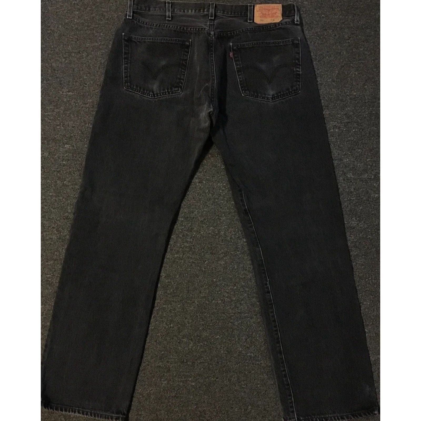Levi's VINTAGE Levi's 501 Jeans Button Fly Distressed 36 Black Denim Straight Men 80s 90s Grunge Punk Western Cowboy Rock Bilker? Size US 36 / EU 52 - 2 Thumbnail
