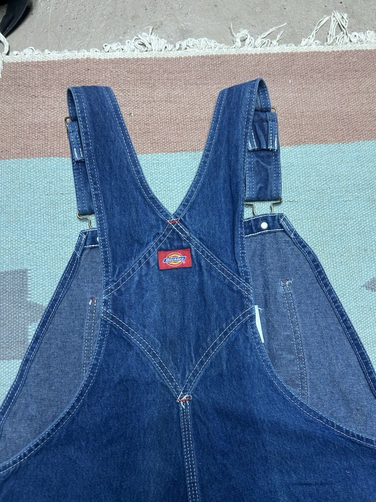 Vintage Vintage dickies denim bib overalls workwear farm dark 38x30 Size US 38 / EU 54 - 8 Thumbnail