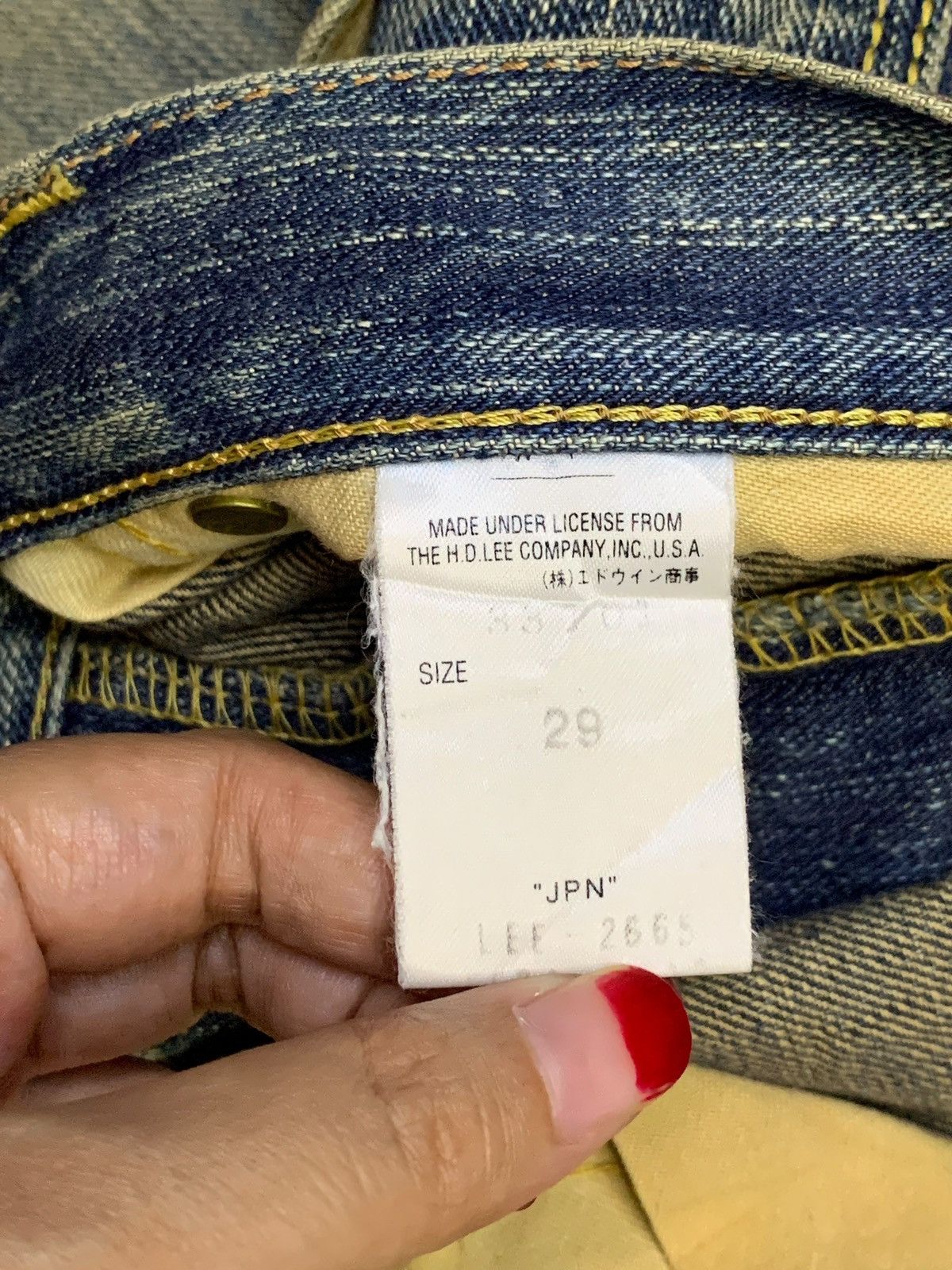 Lee Vintage Japanese Lee Mud Wash Distressed Baggy Jeans Size US 31 - 10 Thumbnail