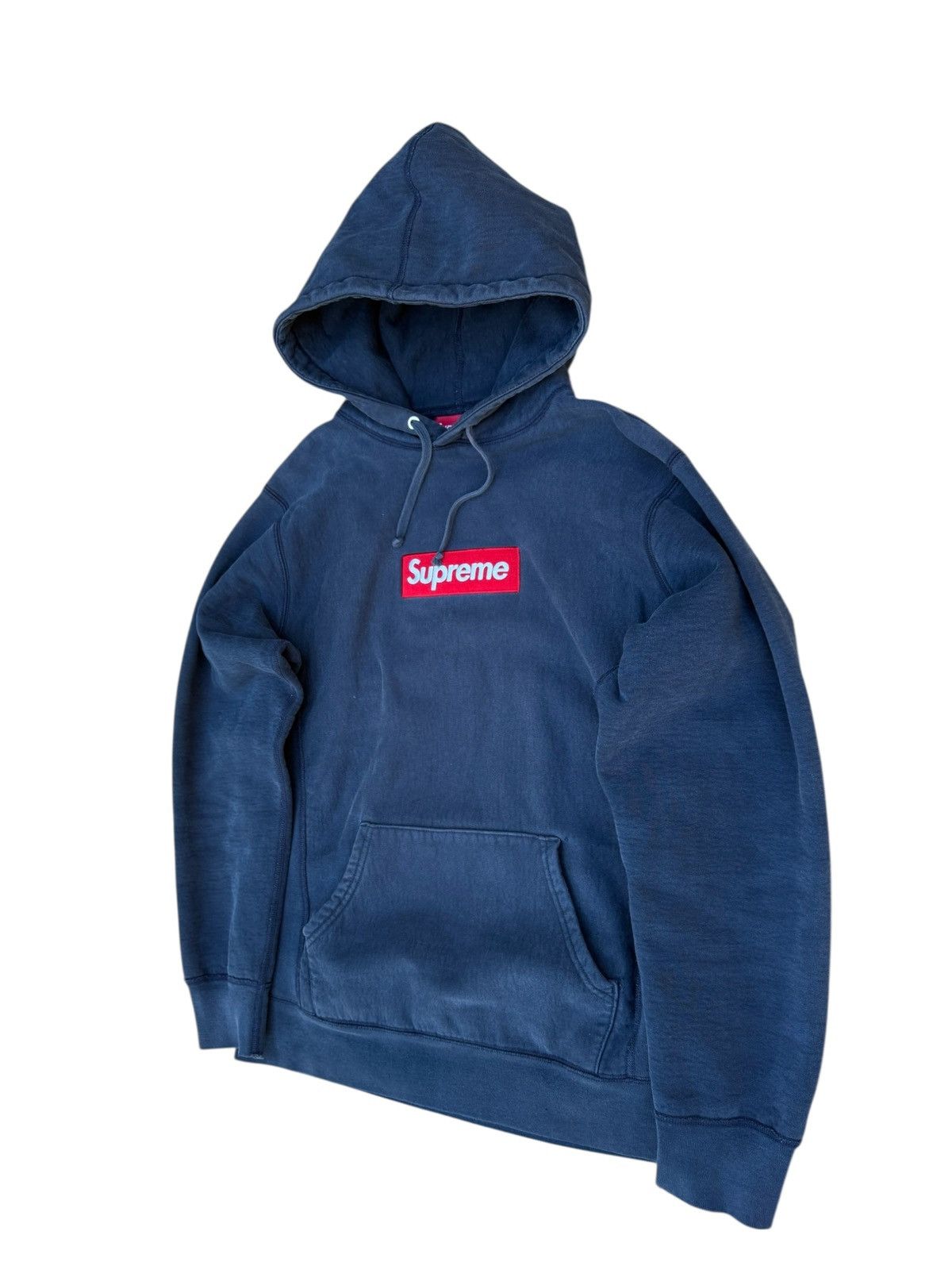 トップス Supreme 2012 AW Box logo hoody L navy Supreme Supreme 2012 navy box logo hoodie | Grailed