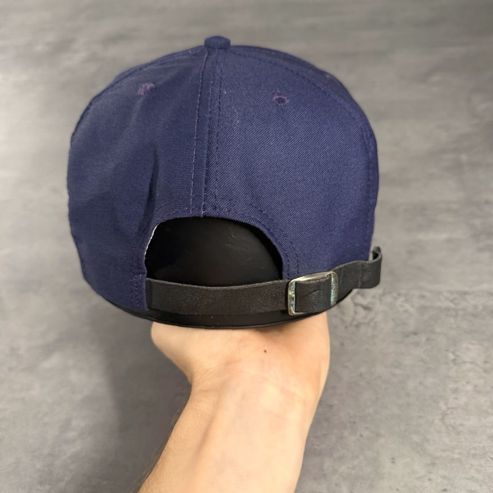 Vintage VINTAGE Skeet Trap Clay Shooting Hat Navy White Rope Trucker Leather Strap Men Adjustable 80s USA Size ONE SIZE - 5 Thumbnail
