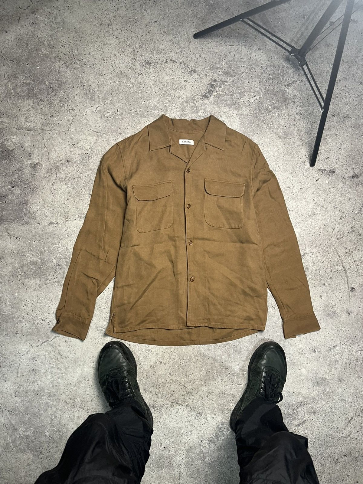 Sandro Sandro Stefano Shirt Camel Size US S / EU 44-46 / 1 - 2 Thumbnail