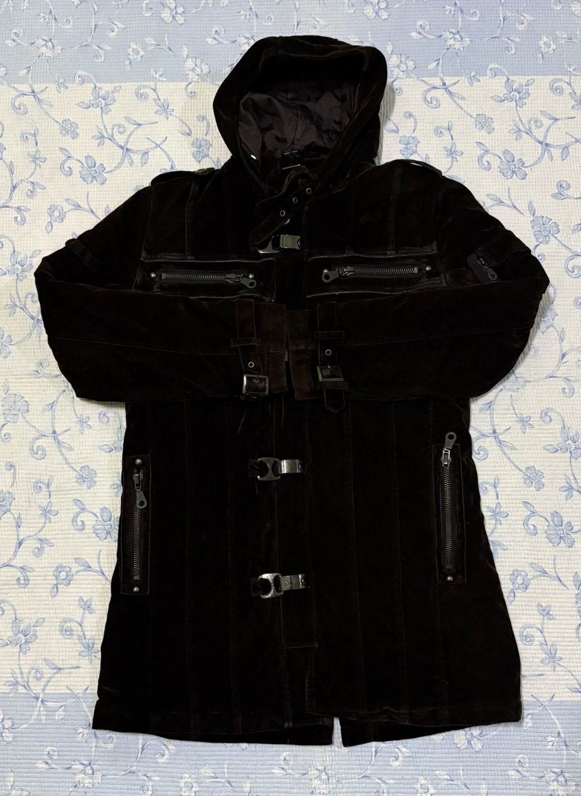 In The Attic In The Attic Velvet Parka Jacket Size US L / EU 52-54 / 3 - 4 Thumbnail