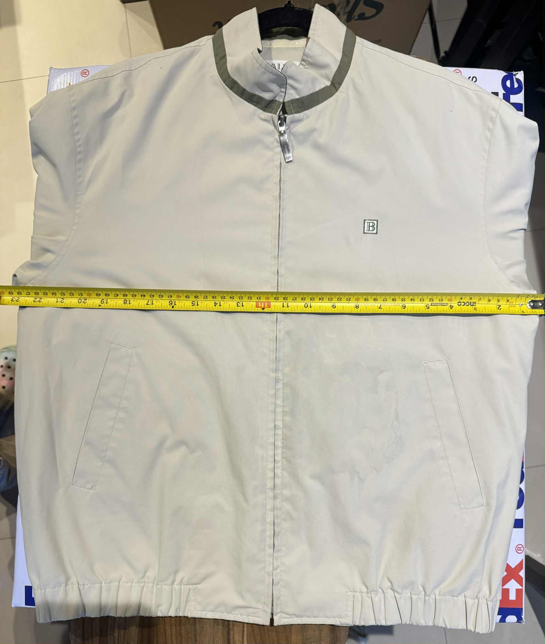 Balmain Vintage Balmain Paris Men's Beige Zip-Up Jacket Size US XL / EU 56 / 4 - 3 Thumbnail