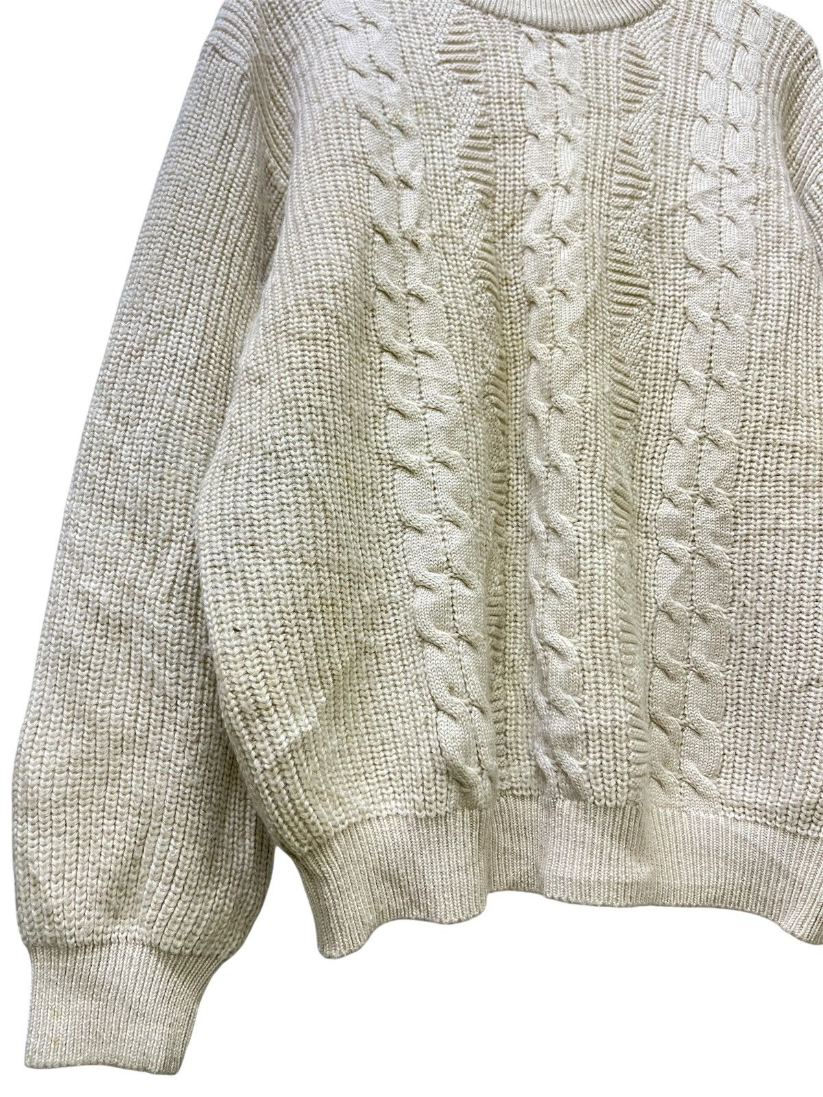 Cristian Dior Crewneck Cable Knitwear Sweater