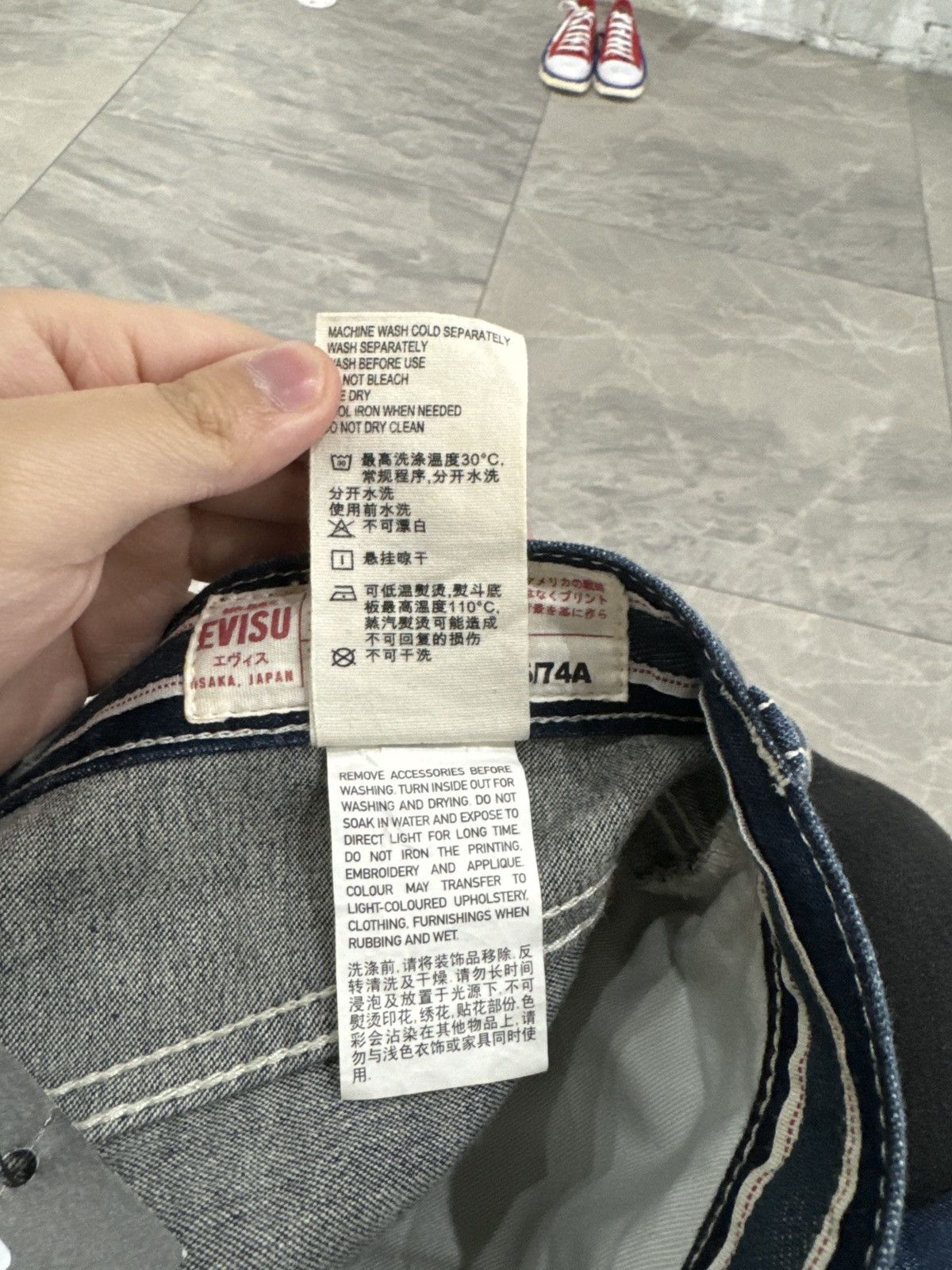 Evisu Selvedge Cargo Jeans Size 29" - 6 Thumbnail