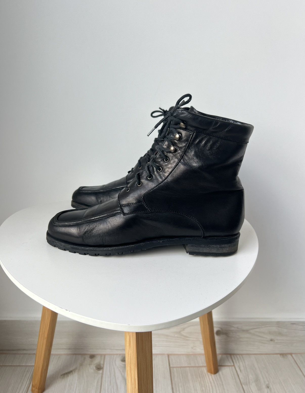 Bally Bally Leather Boot Lace Up Lug Sole Vintage Size US 5.5 / EU 38 - 3 Thumbnail