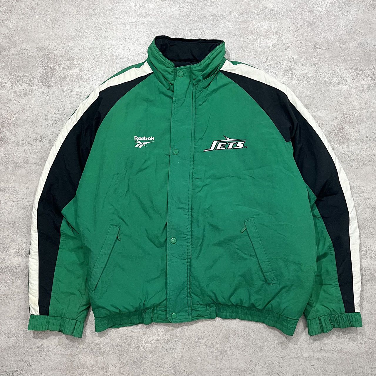 image of VTG 00S Nfl New York Jets Starter Reebok Puffer Jacket Size L in Green, Men's