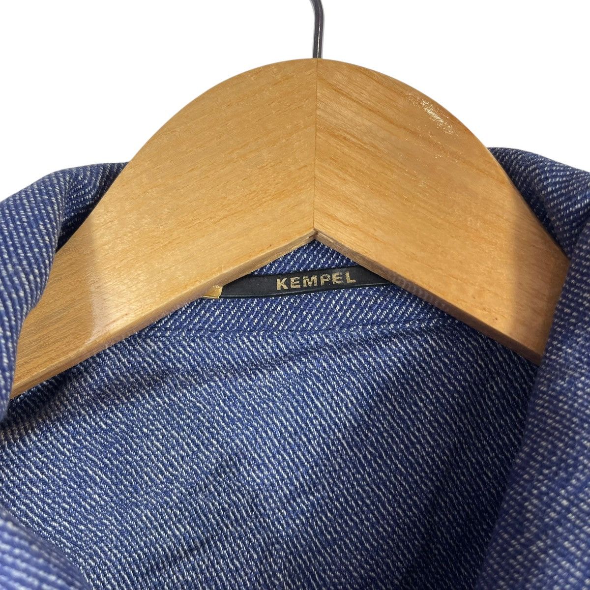 Vintage KEMPEL Denim Zip Jacket (Made in Japan) Size US L / EU 52-54 / 3 - 3 Thumbnail
