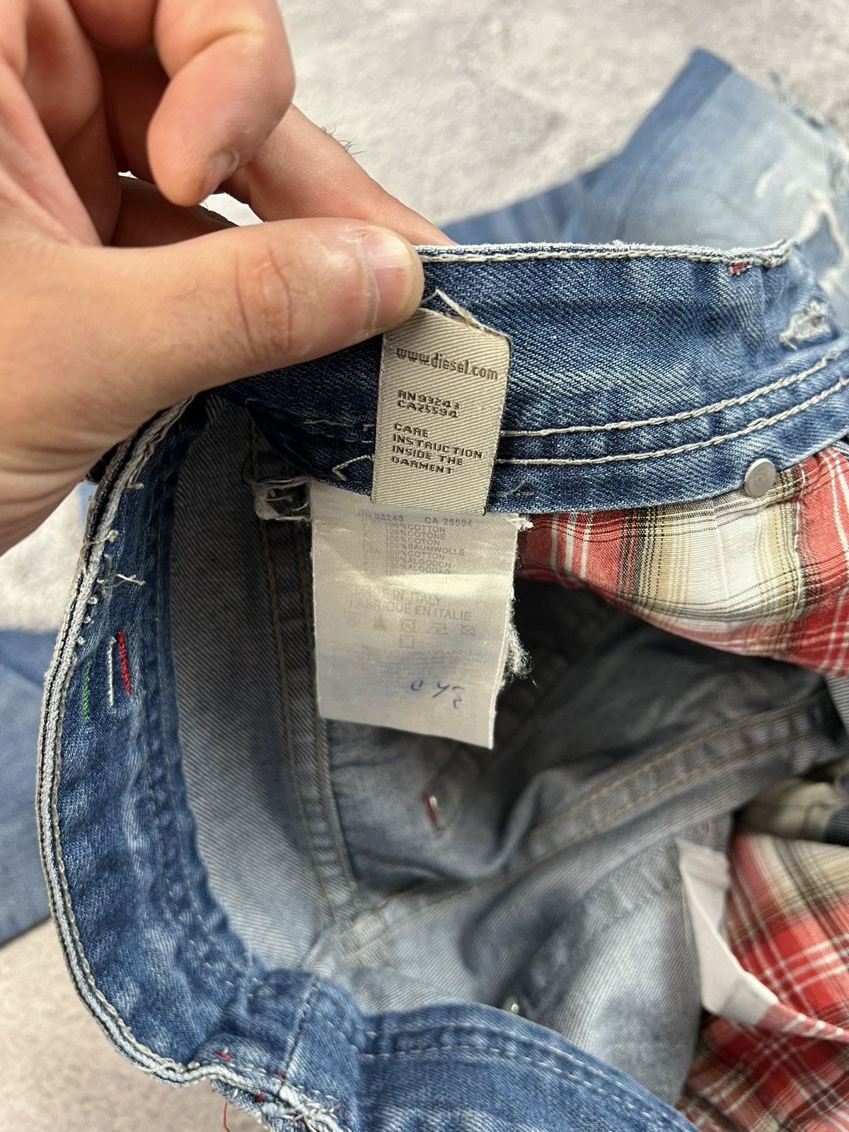 Diesel × Vintage Vintage Diesel distressed denim jeans Y2K hype streetwear Size US 33 - 12 Thumbnail