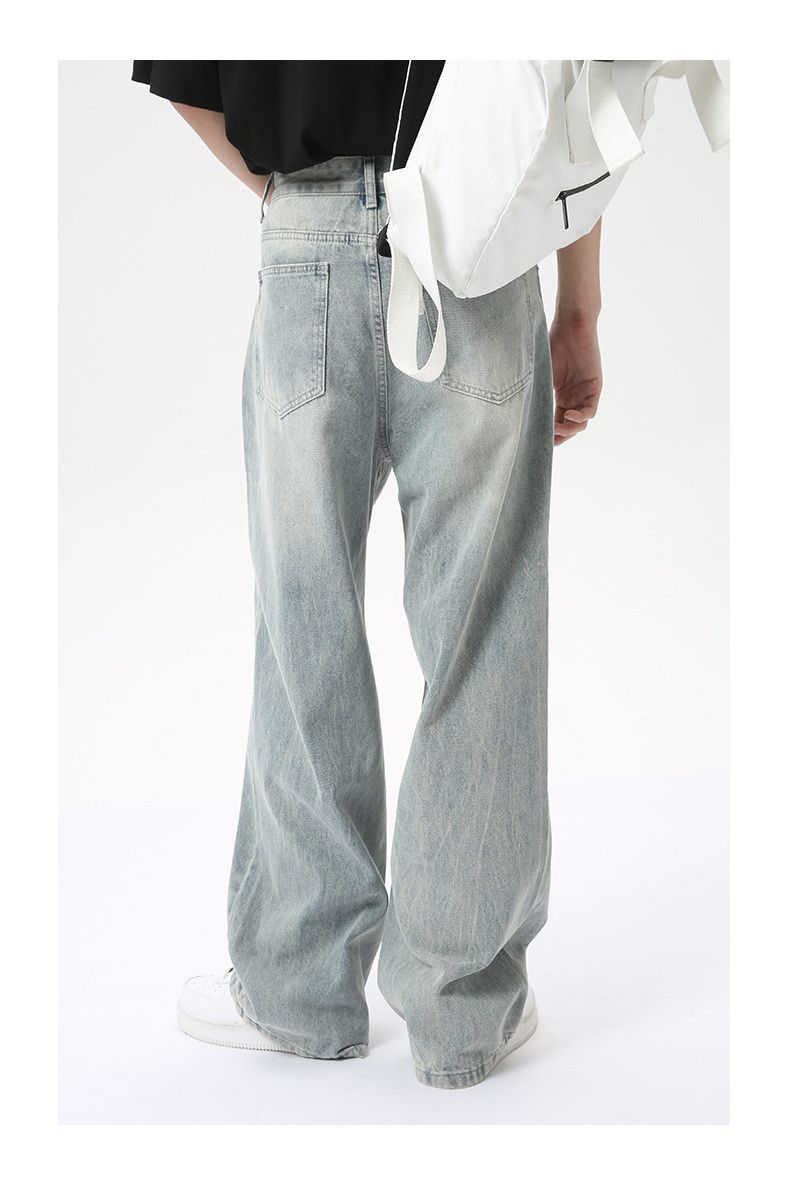 Japanese Brand American style trendy washed light blue straight loose jeans Size US 32 / EU 48 - 6 Thumbnail