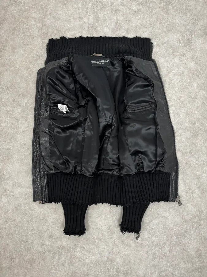 Dolce & Gabbana 2000s Dolce & Gabbana Multi-Zip Black Leather Distressed Jacket Size US M / EU 48-50 / 2 - 7 Thumbnail