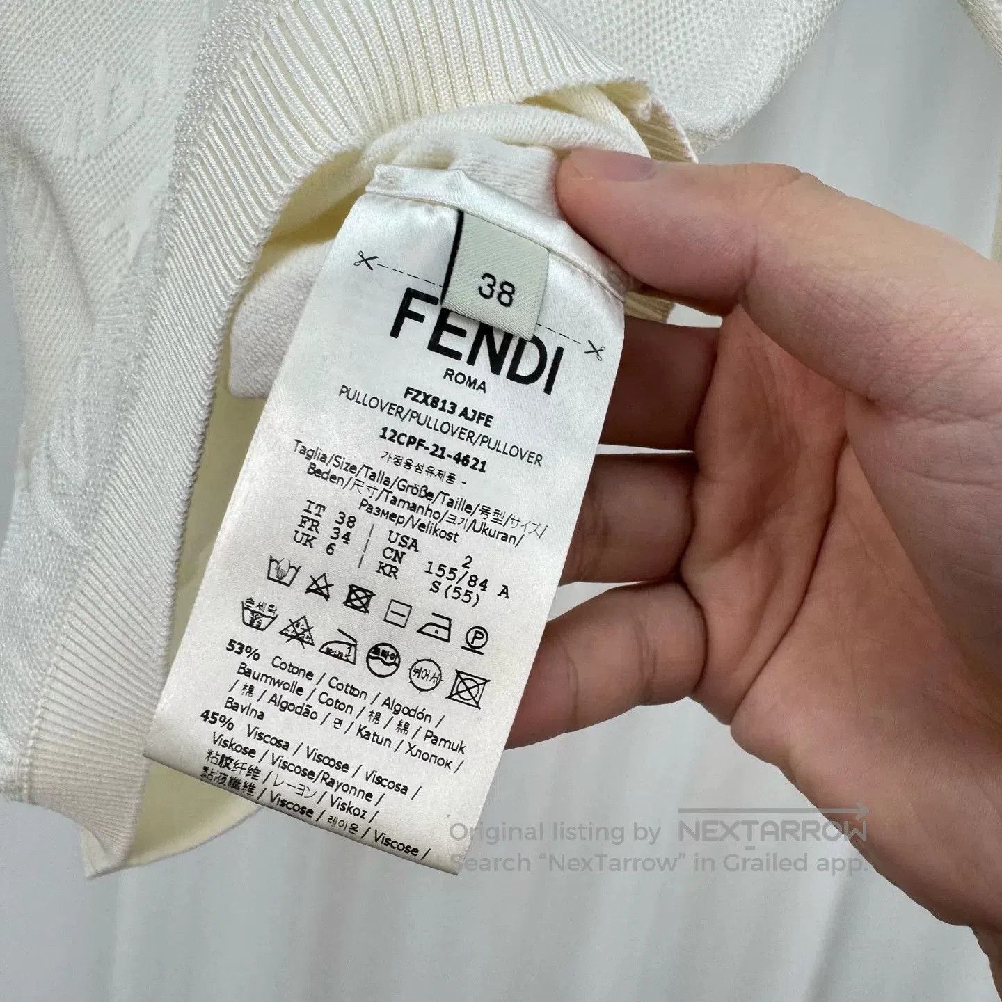 Fendi Fendi Logo Print Knit Short Sleeve. Size S / US 4 / IT 40 - 6 Thumbnail